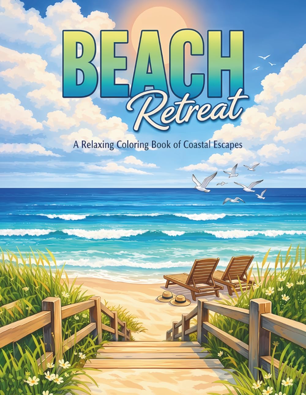Beach Retreat: A Relaxing Coloring Book of Coastal Escapes