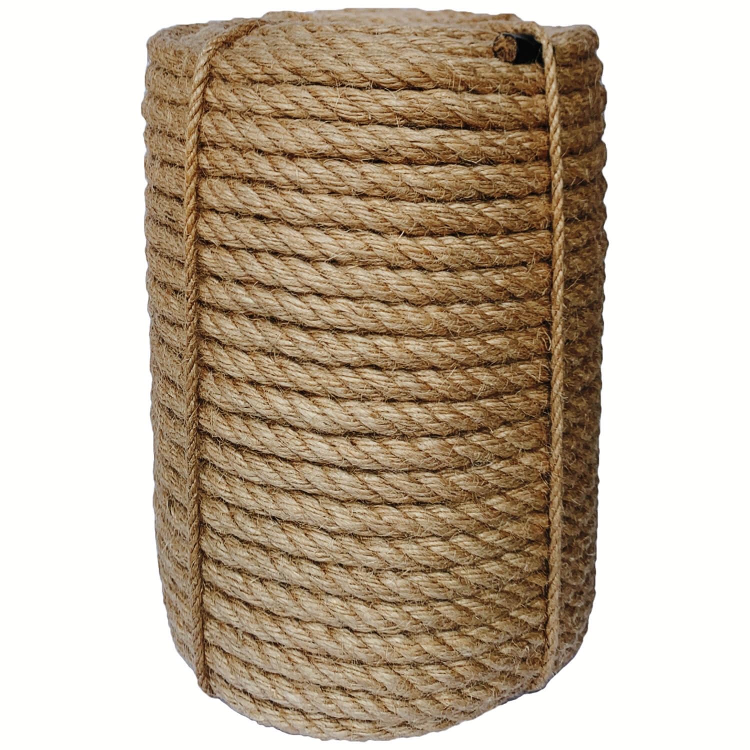 Cuerda de yute de 14 mm, 164 pies de 8 libras de grosor para jardín de hilo de yute para bricolaje rascador de gato, jardinería, paquete y colgar en la pared decorativo (marrón)