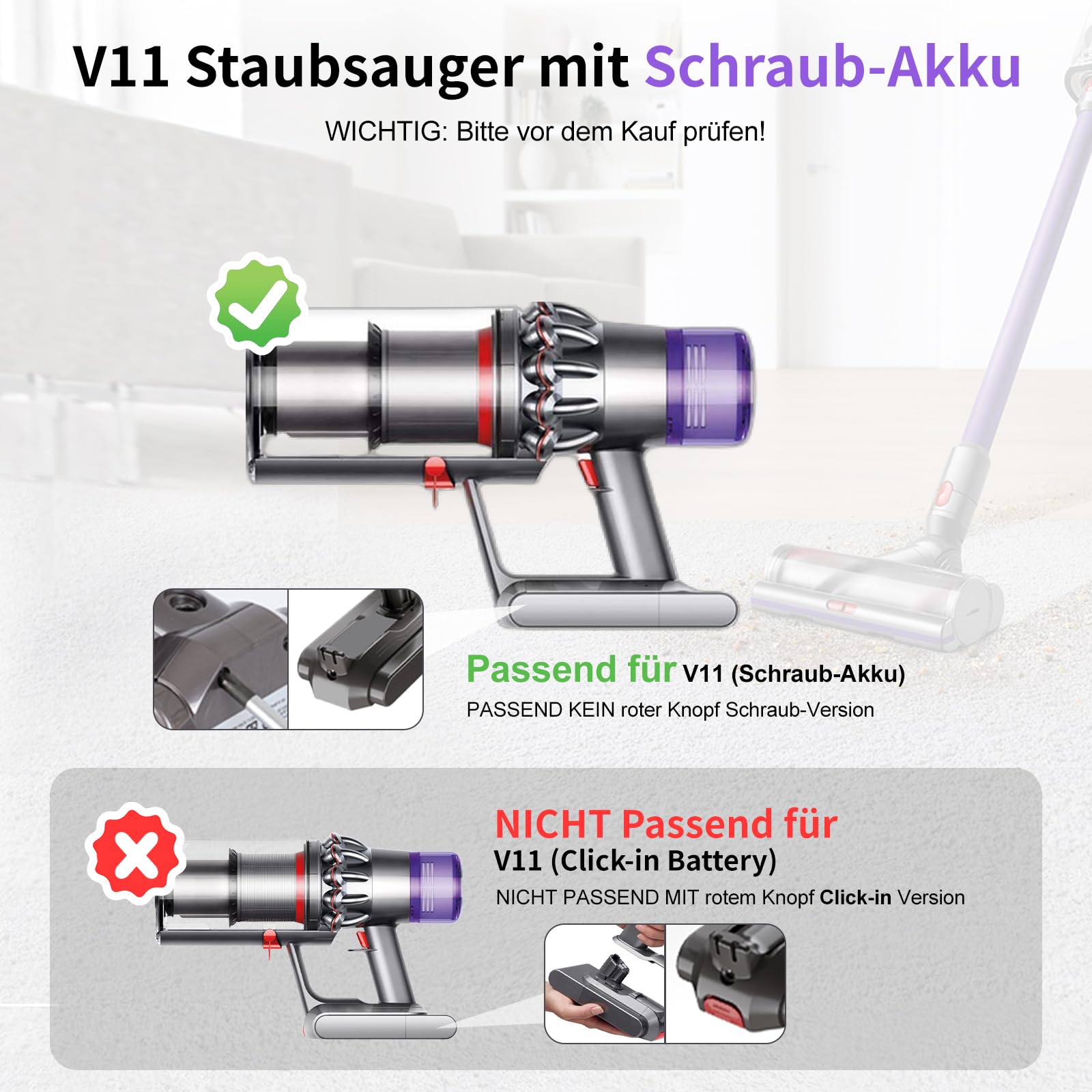 SV14 V11 Metal Schalter-Montagegriff Grundgehäuse für Dyson SV14 Ersatzteil | V11 Gehäuse Griff & Hauptkörper-Montage Ersatzteile (nur für Schraubbatterie) Staubsauger Zubehör Mit Schraubendreher-Satz