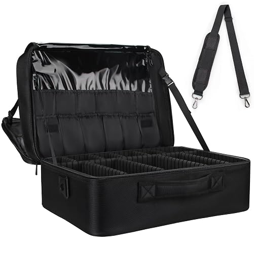 Relavel Kosmetiktasche, Relavel Extra Große Kosmetikkoffer, Reise Schminkkoffer Portable Beauty Case mit Einstellbaren Teiler Groß Professionell Make Up Tasche Cosmetic Bag Organizer Train Case - Kosmetikkoffer