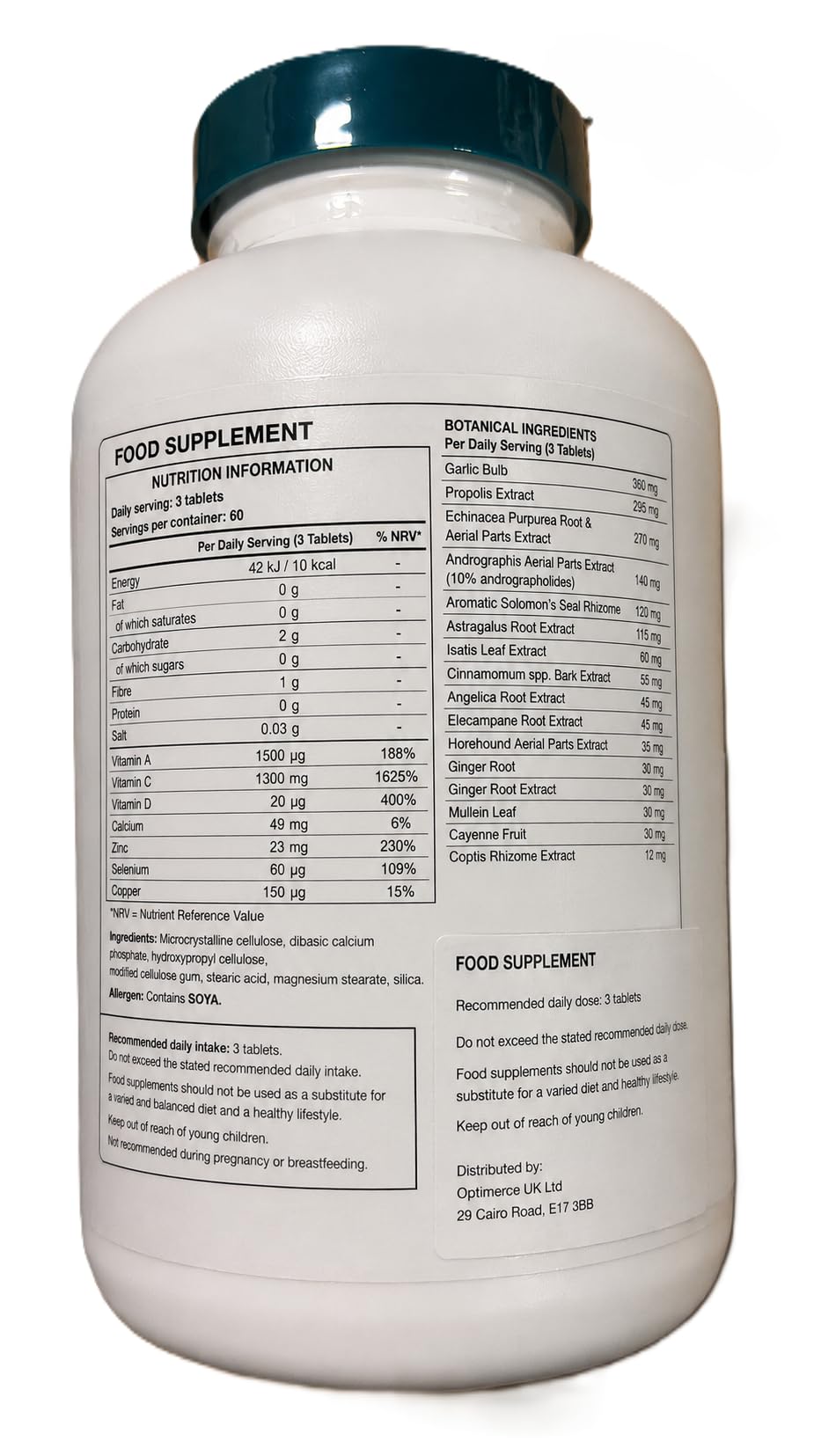 Tabletas de fuente natural de apoyo inmunológico y bienestar, 180 tabletas