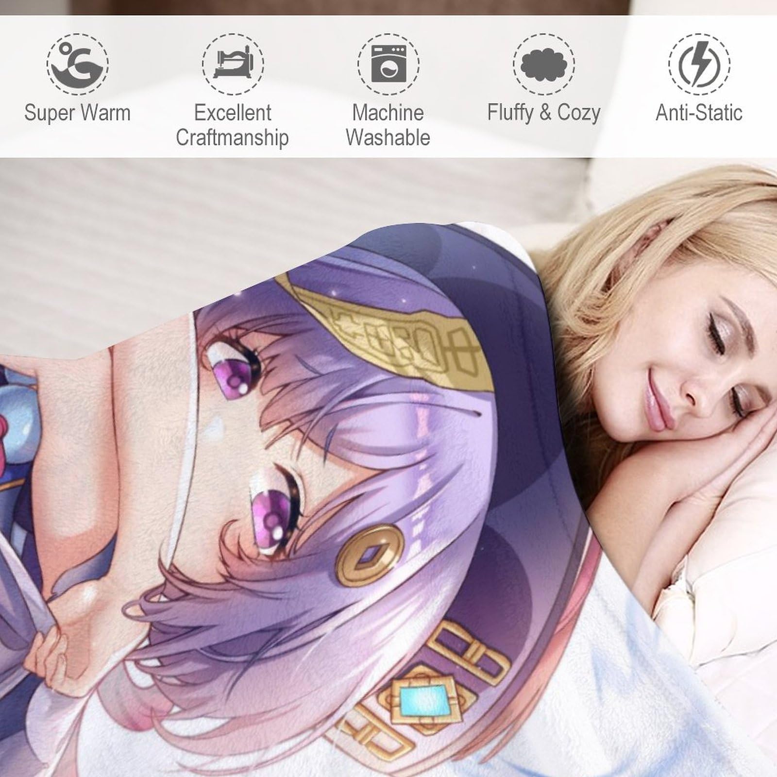 Amazon.co.jp: 原神-服を脱ぐ七七ブランケット 毛布40