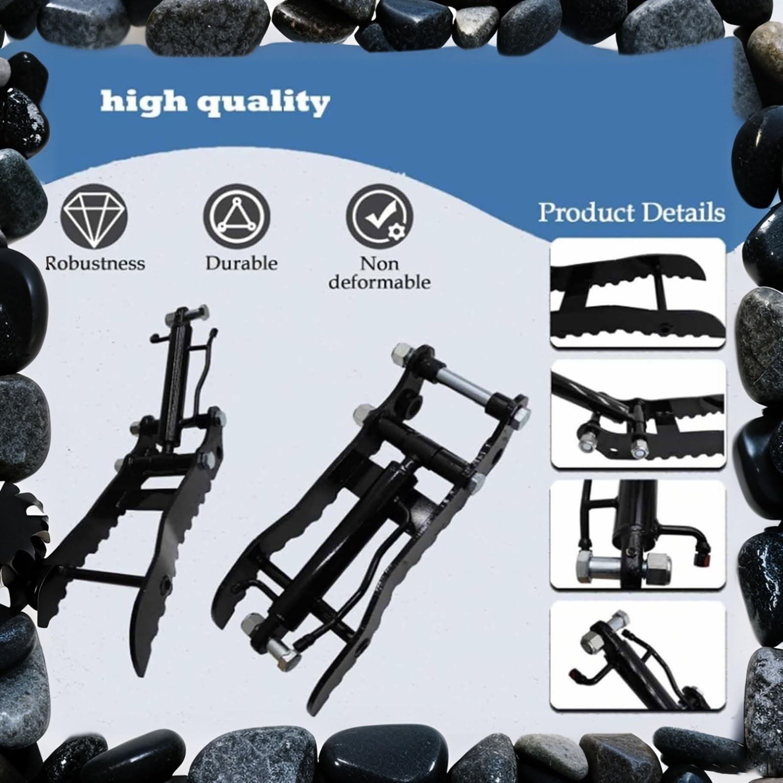 Hydrauliczny klips na kciuk do minikoparek – mocowanie premium z dwoma wężami hydraulicznymi do kompaktowych koparek