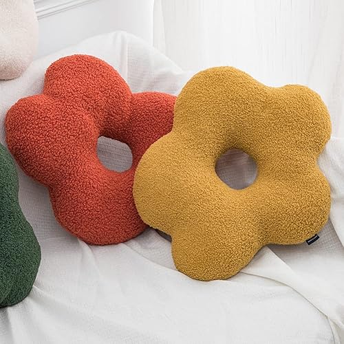 Miniatura 8 de vctops Cojín de almohada de algodón arcoíris con borlas y relleno de almohada para sofá, cama, sala de estar (arco iris, 18 x 18 pulgadas)