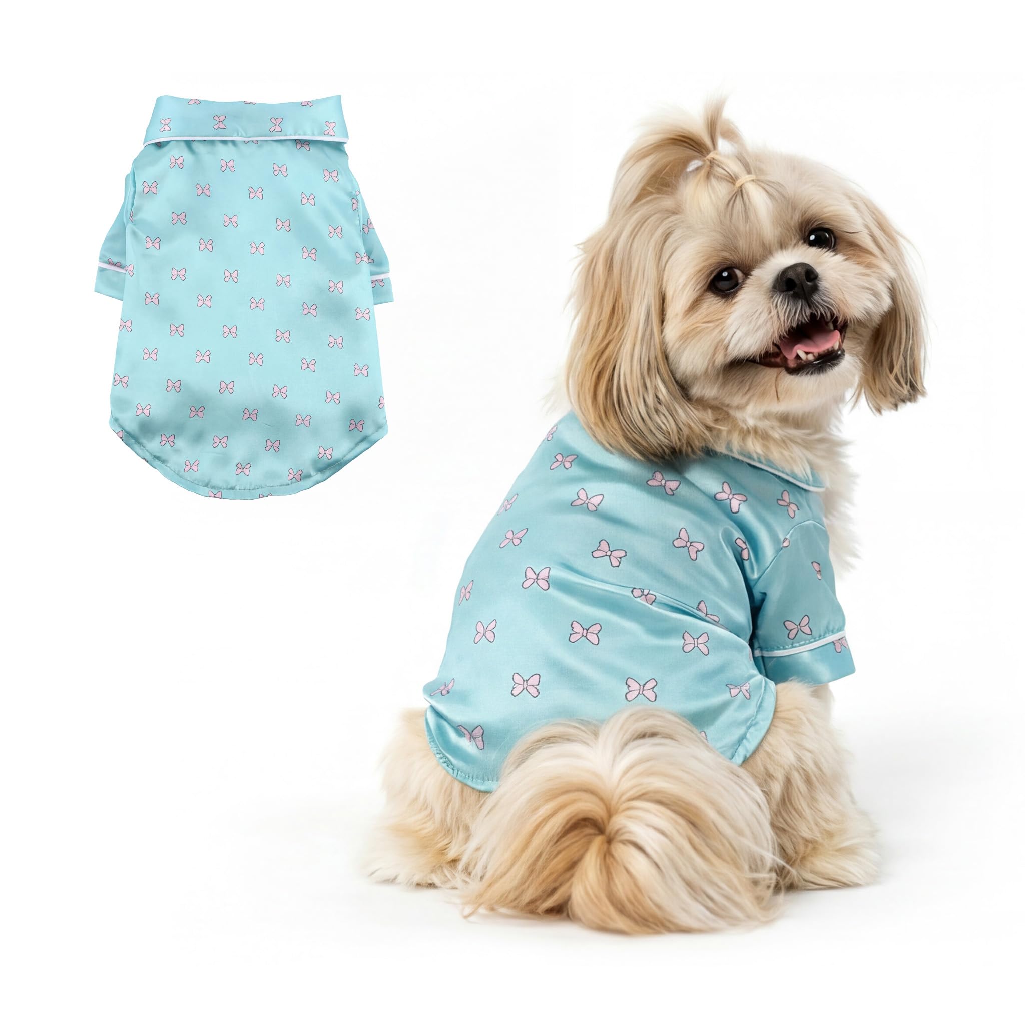 Ranphy Collared Dog Pyjamas for Small/Medium Dogs and Cats, Green, XXL