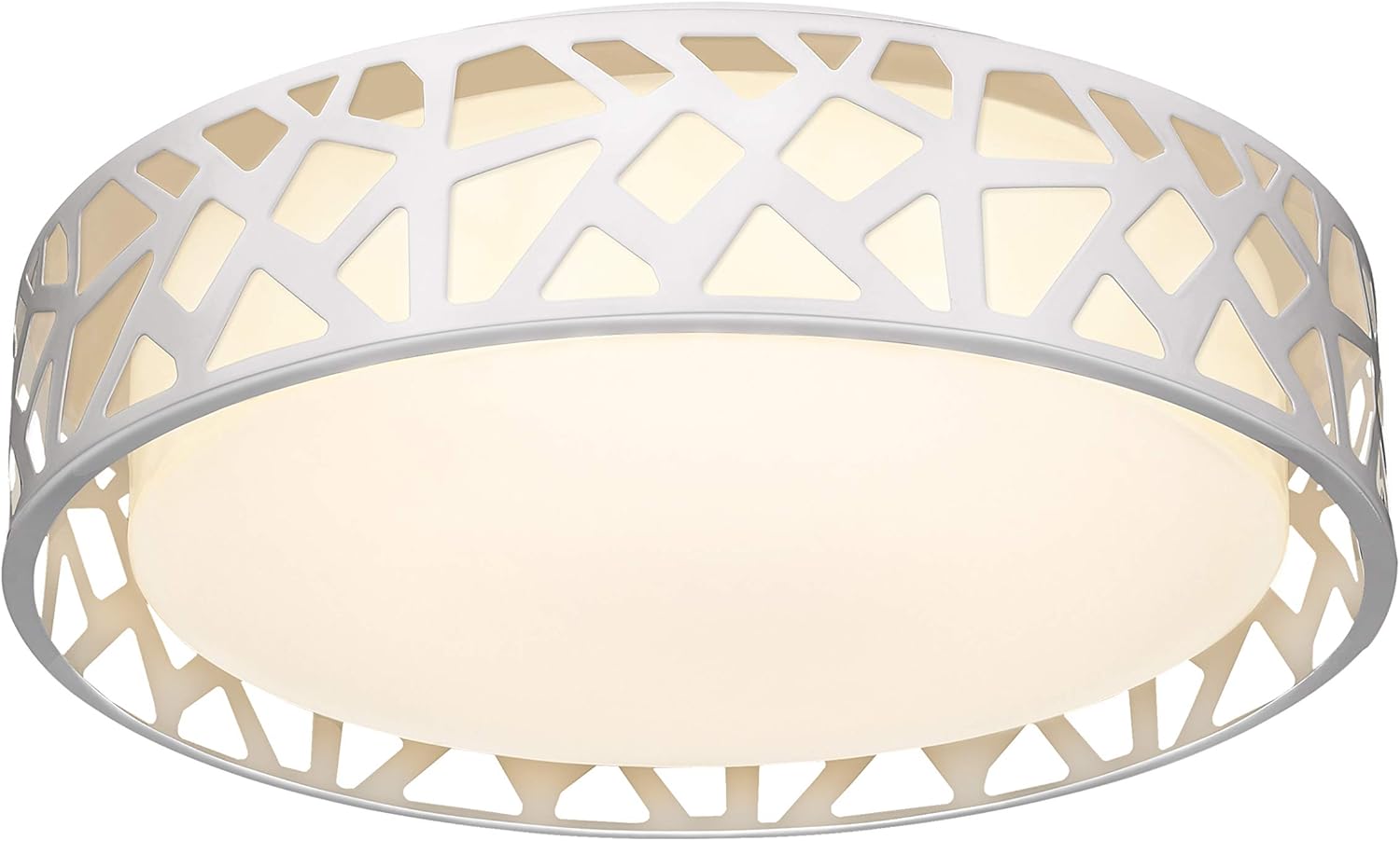 Flush Mount Ceiling Light Fixture,24W 1600 Lumens LED Ceiling Lights, Dimmable 3000K Warm White Light Fixtures Ceiling Mount for Bedroom, Kitchen, Hallway, Stairways