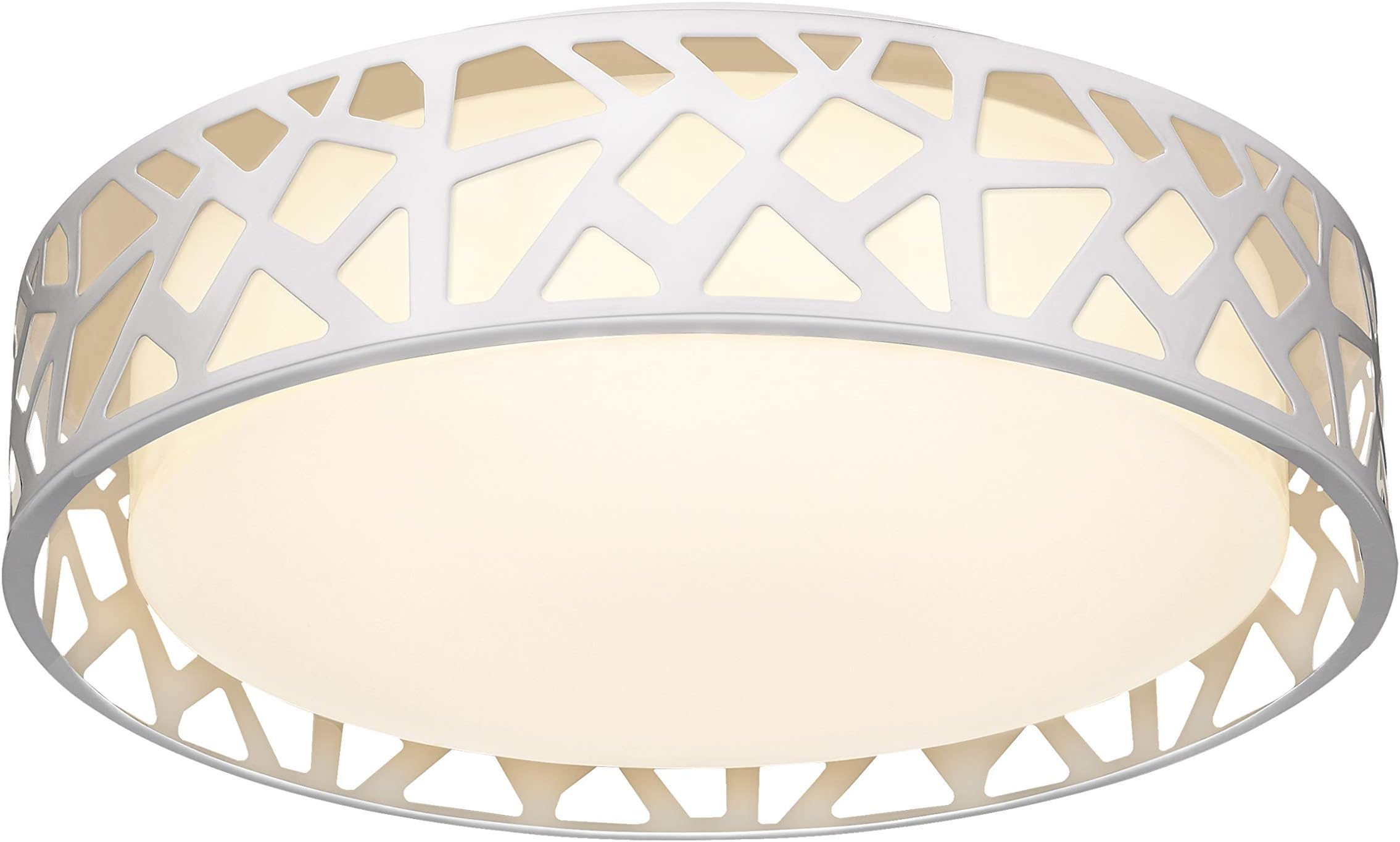 Flush Mount Ceiling Light Fixture,24W 1600 Lumens LED Ceiling Lights, Dimmable 3000K Warm White Light Fixtures Ceiling Mount for Bedroom, Kitchen, Hallway, Stairways