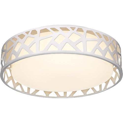 Flush Mount Ceiling Light Fixture,24W 1600 Lumens LED Ceiling Lights, Dimmable 3000K Warm White Light Fixtures Ceiling Mount for Bedroom, Kitchen, Hallway, Stairways