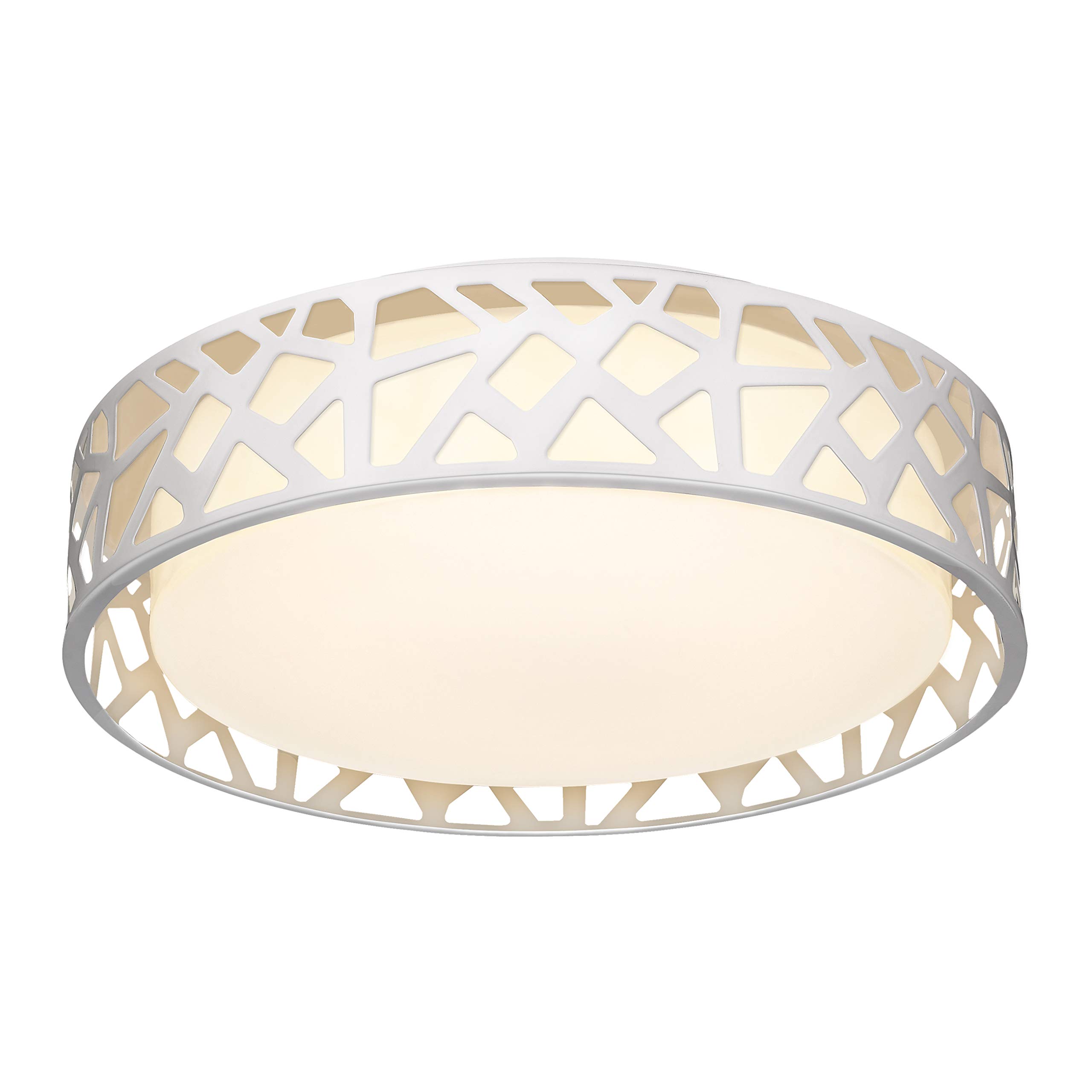 VICNIE Flush Mount Ceiling Light Fixture,24W 1600 Lumens LED Ceiling Lights, Dimmable 3000K Warm White Light Fixtures Ceiling Mount for Bedroom, Kitchen, Hallway, Stairways