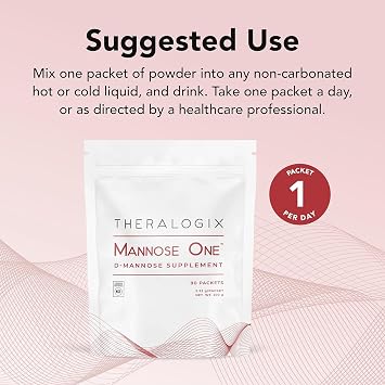 Theralogix TheraCran One + Mannose One Bundle, 90 Count & 7.05 Ounce (Pack of 2)