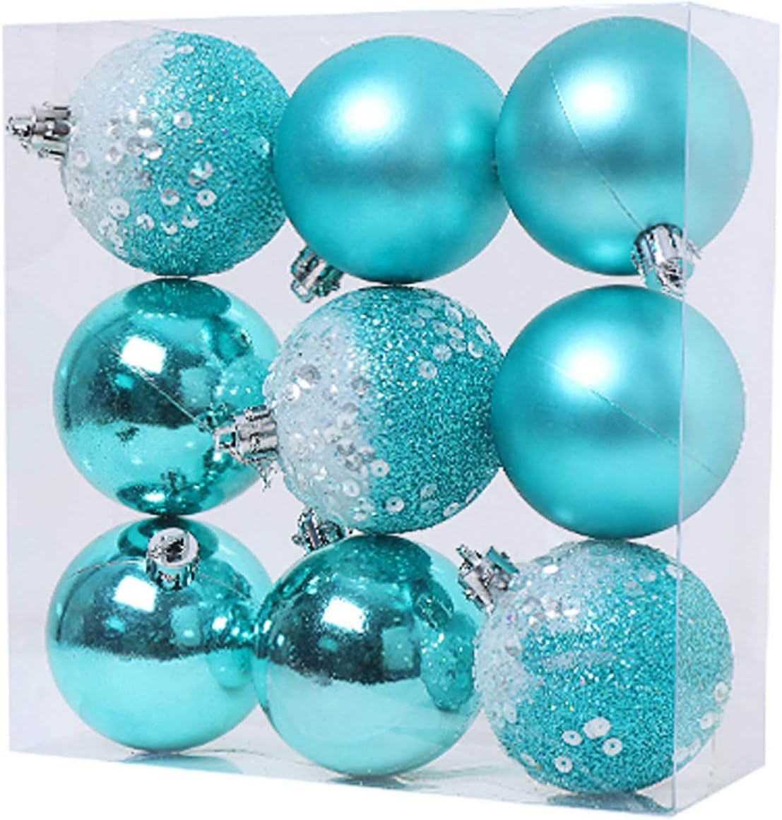 オーナメント クリスマス オーナメント クリスマスデコレーションカラフルボールクリスマスツリーペンダントペンダントカラフルボール6cm 祝日 Color Blue