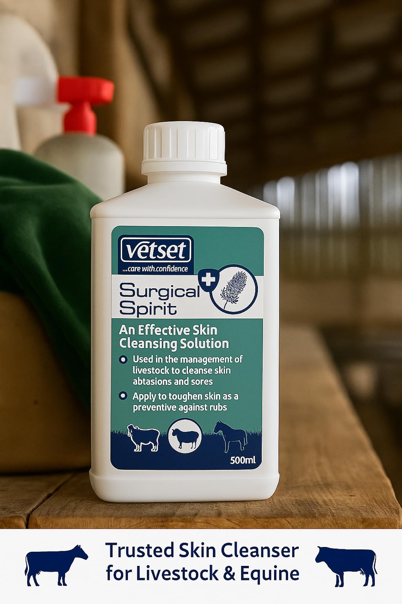 VetSet Surgical Spirit for Horses Cattle & Livestock, 500ml - Image 4