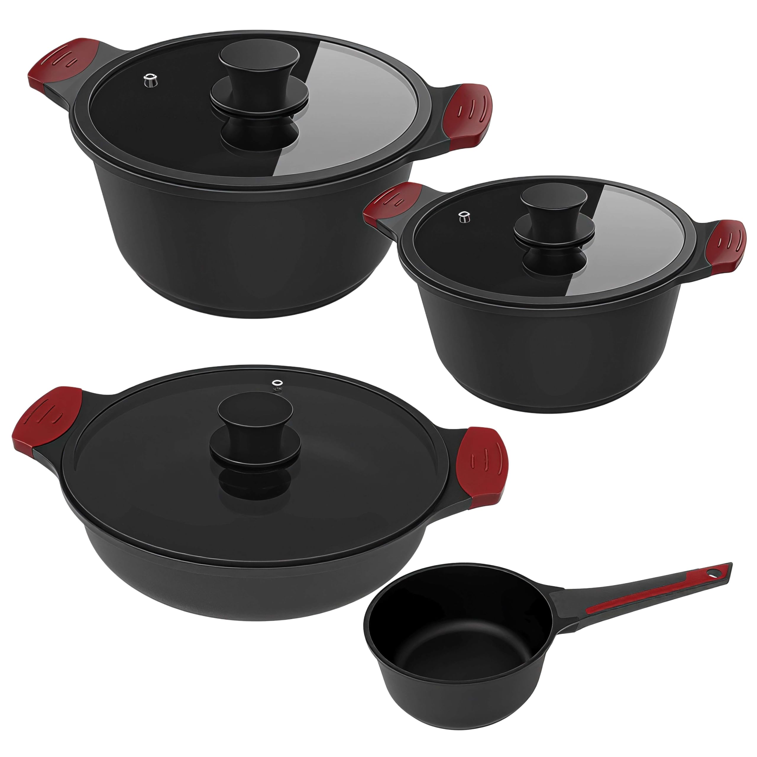 Cecotec Set Casseruole 20-24-28cm Monomanico 16cm Collezione Gourmet+