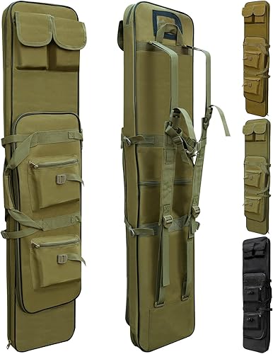 Bolsa para rifle, mochila táctica larga para rifle, estuche portátil para escopeta para almacenamiento y transporte de armas de fuego, adecuada para