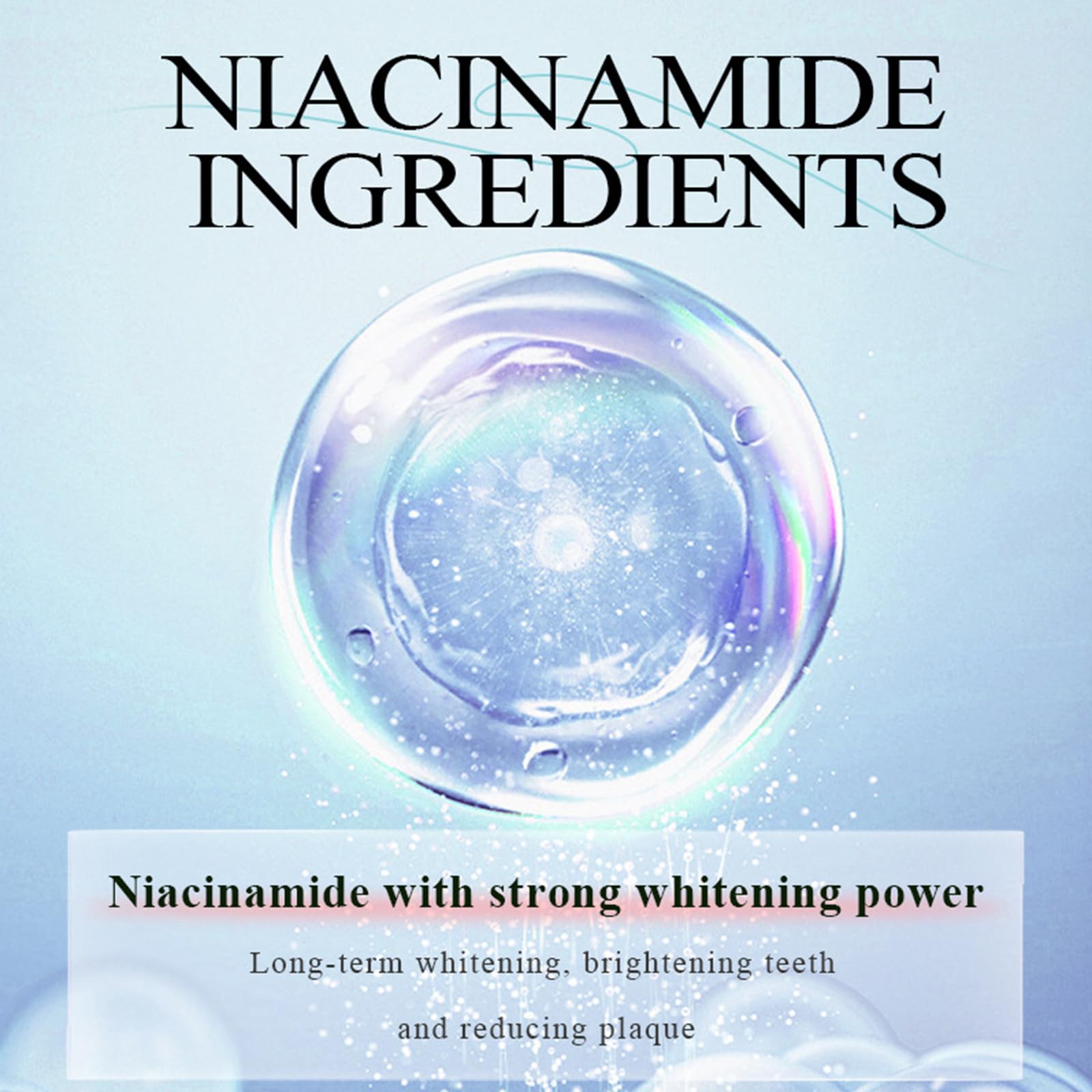 Pasta de dientes blanqueadora de niacinamida, blanqueamiento dental, eliminación de manchas, protección del esmalte dental y aliento fresco, mejora la salud de las encías, blanqueamiento intensivo con
