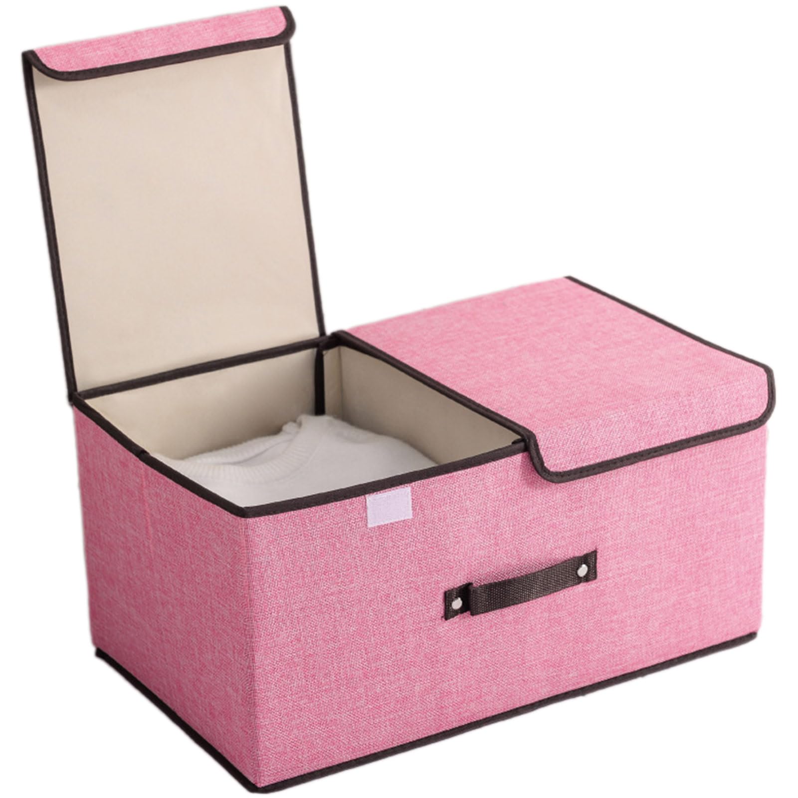 Mekalero Women's C Otton Linen Storage Box With Over Double Lids Underwear Ontainer Versatile Lothing Organizers For Practical Storage Solution