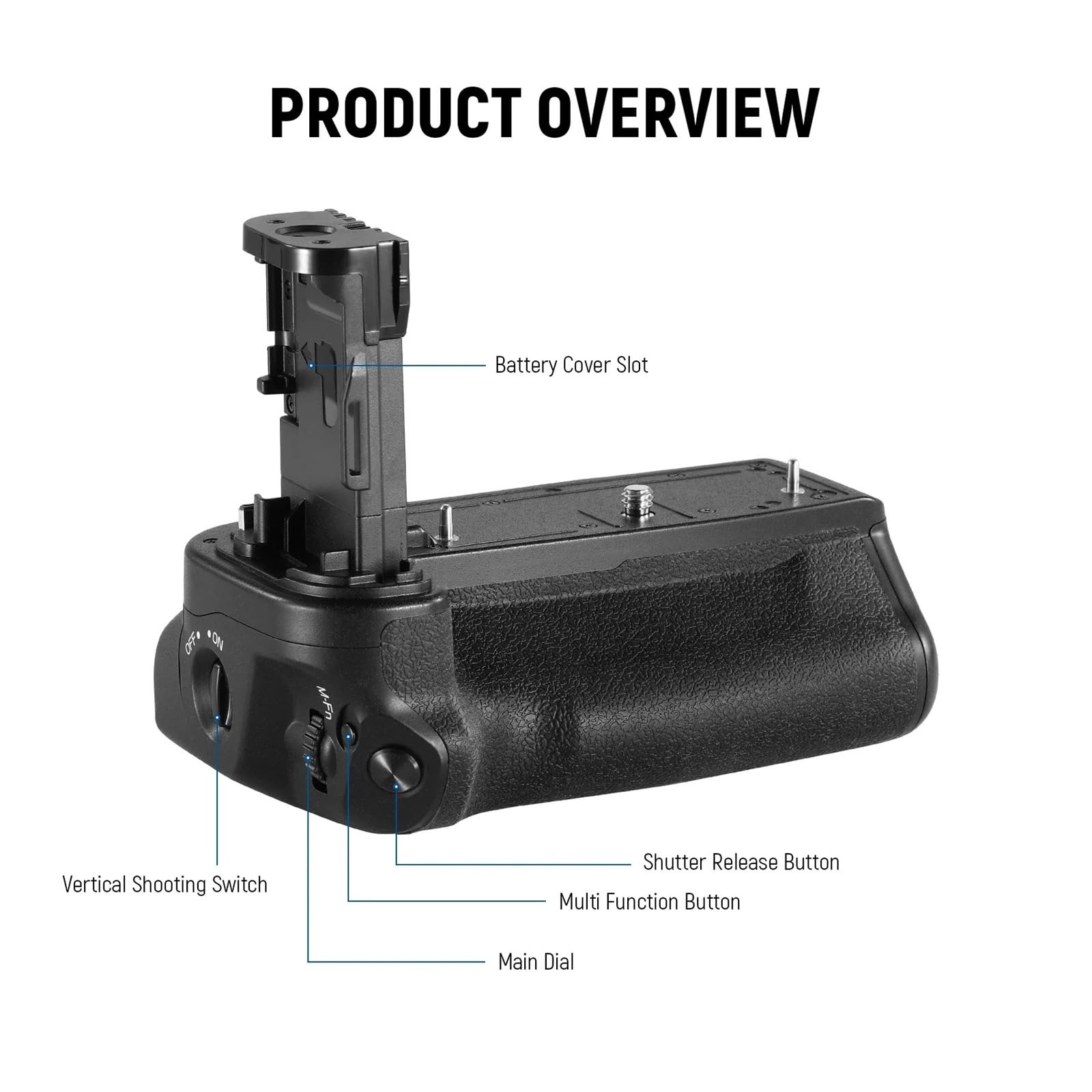 Compatibile con Canon R5 R5C R6 Impugnatura porta batteria BG-R10