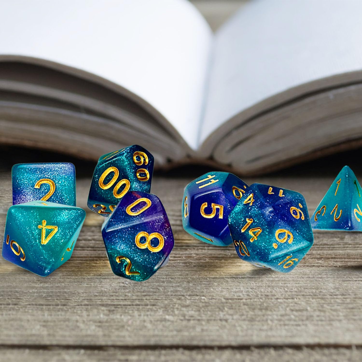 42 Piezas Dados Jdr, Poliédricos Dice, Acrílico, Reutilizable Dados de Juego, Desde Ldéal para Juegos de Compañía Juegos de Sociedad Mazmorras Dragones Juego Mágico (6 Colores)