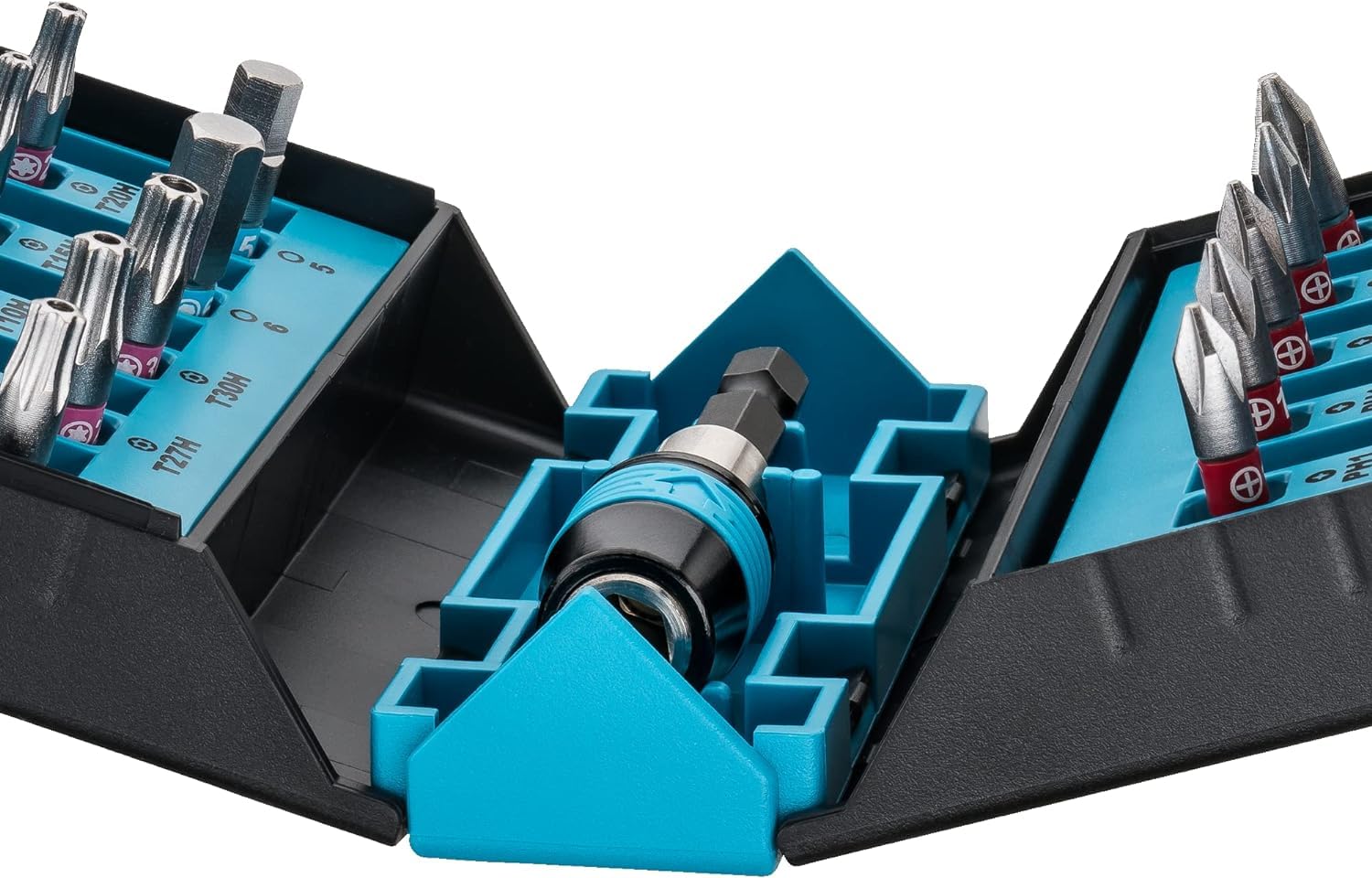 HAZET BitE-Box 2240N/51 I Juego de puntas de destornillador, Accionamiento: Pozidriv, hexagonal 6.3 (1/4 pulgada), Phillips, Tamper Resistant TORX, hexagonal interior, ranurado, TORX interior