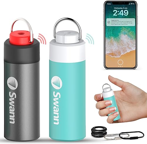Swann ActiveResponse - Alarma de seguridad personal móvil, sirena de emergencia de 110 dB con alertas SMS y conectividad móvil, batería de larga