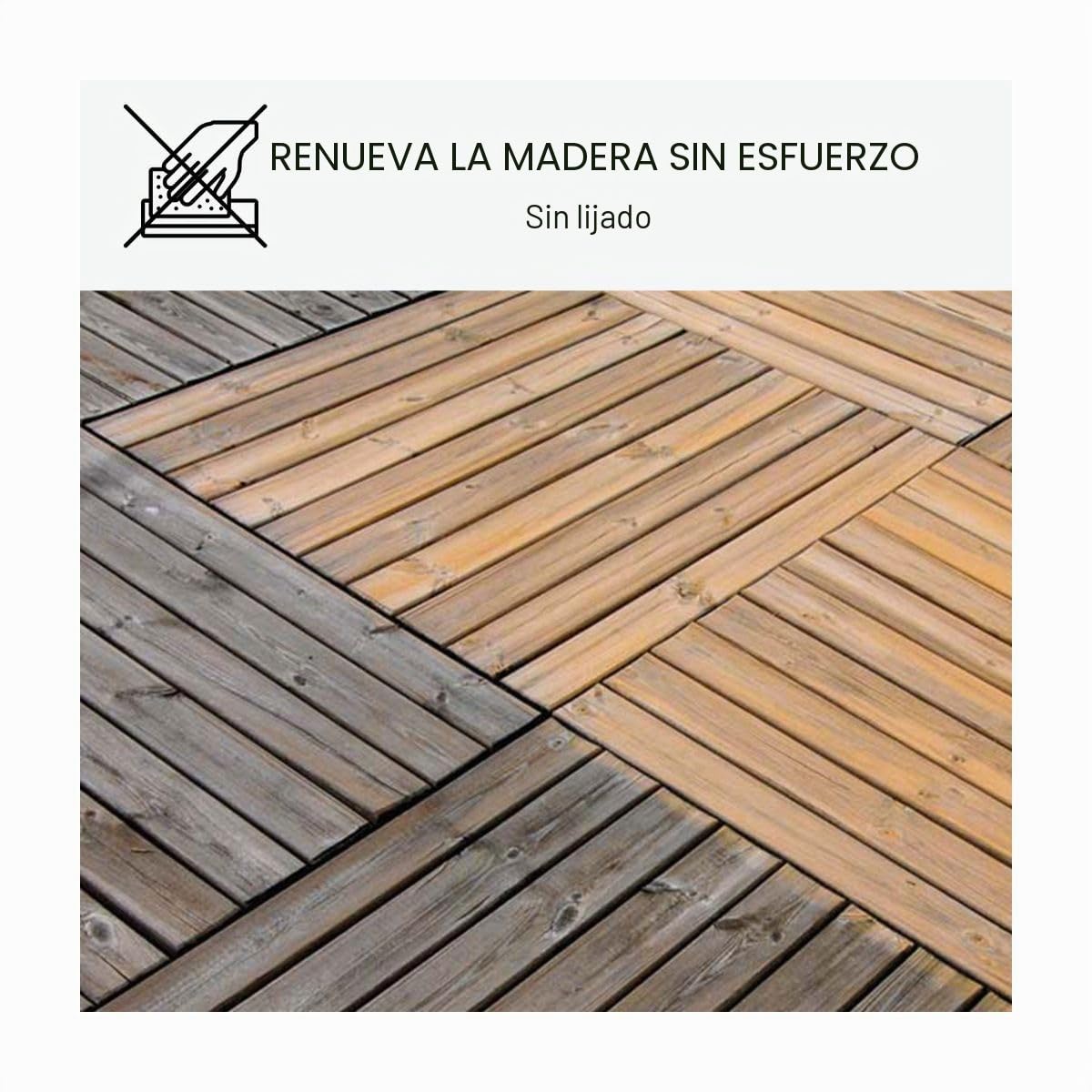 ARCANE INDUSTRIES Desgrisante para Madera - Desgrisante para terraza y Madera Exterior - ARCAWOOD Cleaner - 71-5 L | Revuelve el Color sin Lijar, sin Ácido Oxálico, Listo para Emplear, Madera, Tecca, Terraza - Arcane Industries