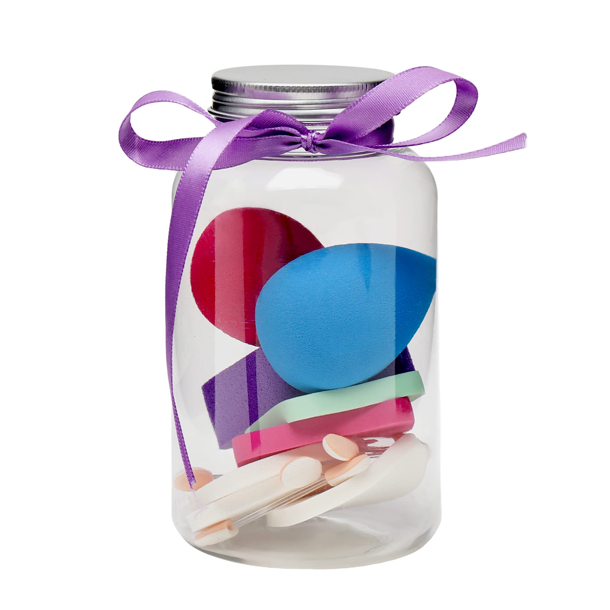 A&M Beauty Blender Complexion Sponge – Foundation Makeup Sponge Packed In Reusable Bottle, Ideal for Makeup Highlighters, Powder Puff, Cream or Liquid Application (Mixed Colours)