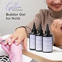 Vista 7 de Gellen Gel constructor de uñas transparente de 3.4 fl oz, gel fortalecedor de color duro, construcción de ápice de uñas, gel de uñas UV de larga