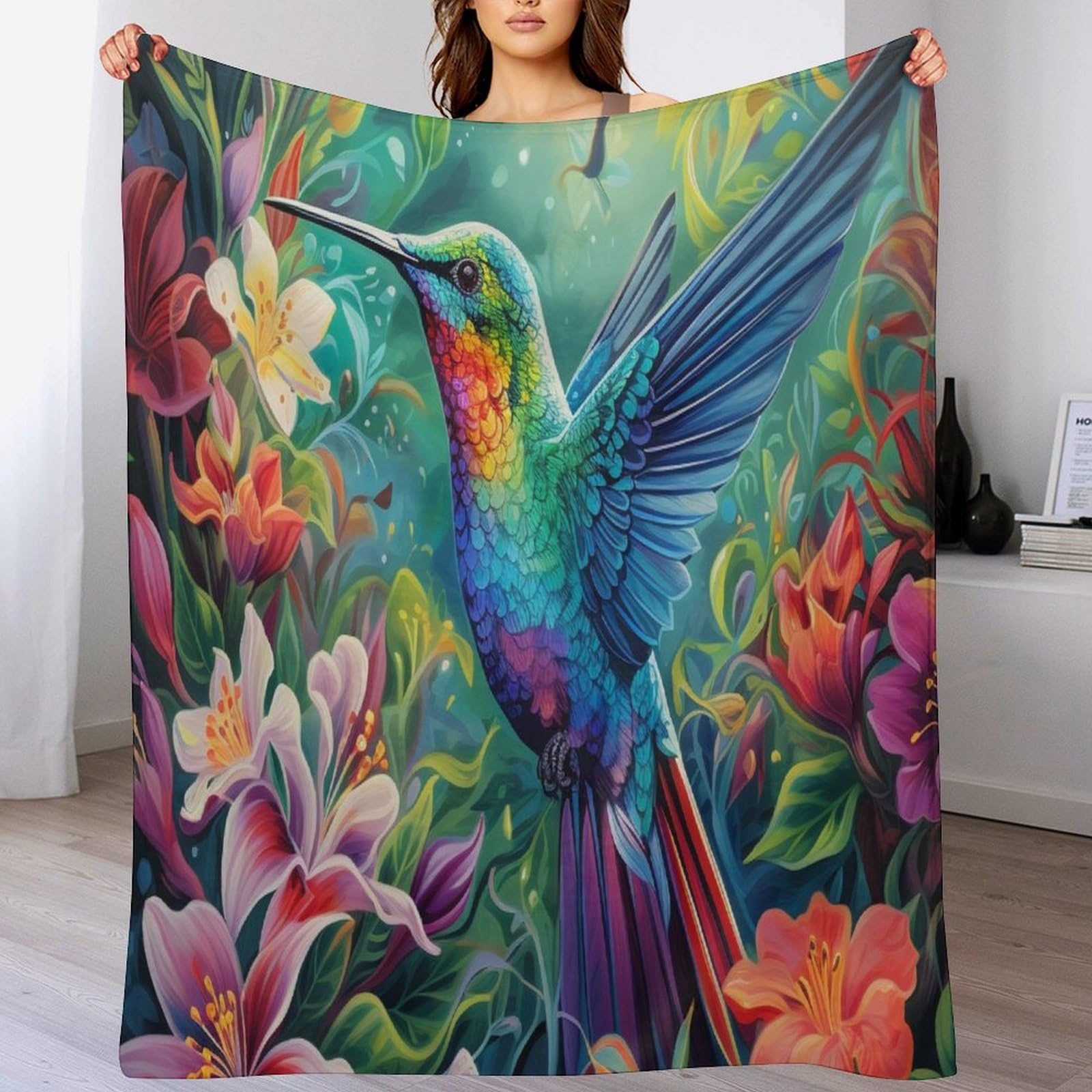 Couverture canapé oiseau le cadeau idéal chaud et moelleux