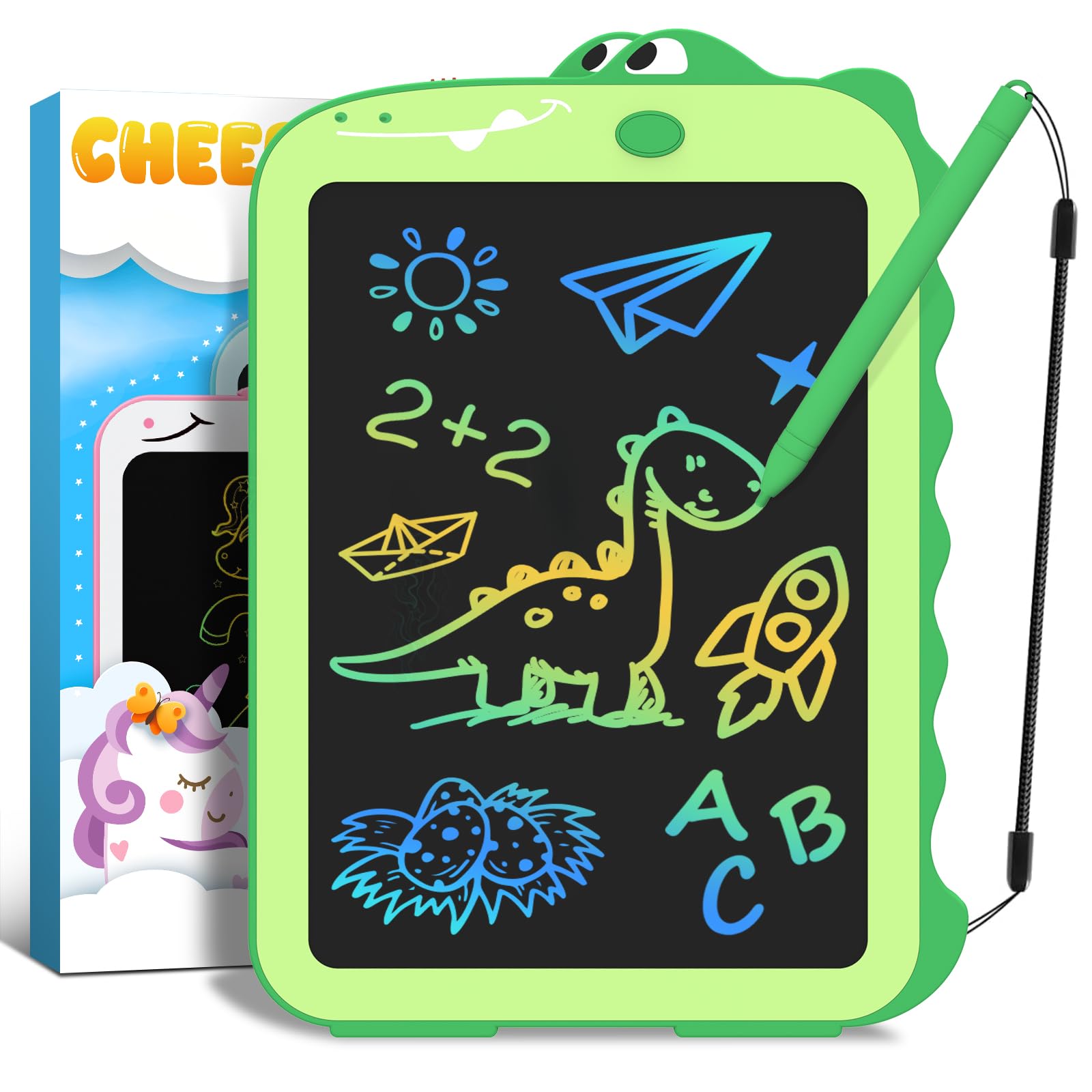 Dinosaur Kids Toys Gifts for Girls Boys - Holiday Travel Essentials Toddlers Toys Plane Activities Travel Accessories Games Age for 1 2 3 4 5 6 + Year Old LCD Writing Magic Doodle Board Drawing Tablet