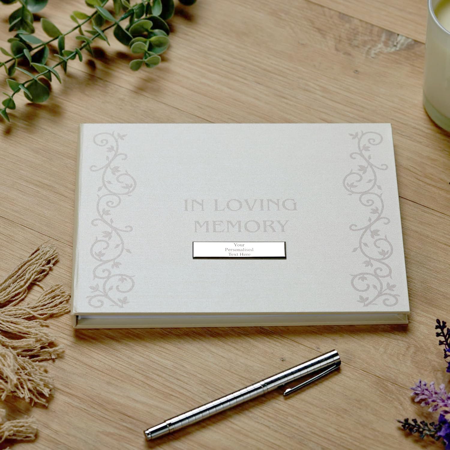 ukgiftstoreonline Personalised Memory Funeral Book Remembrance Guest Book