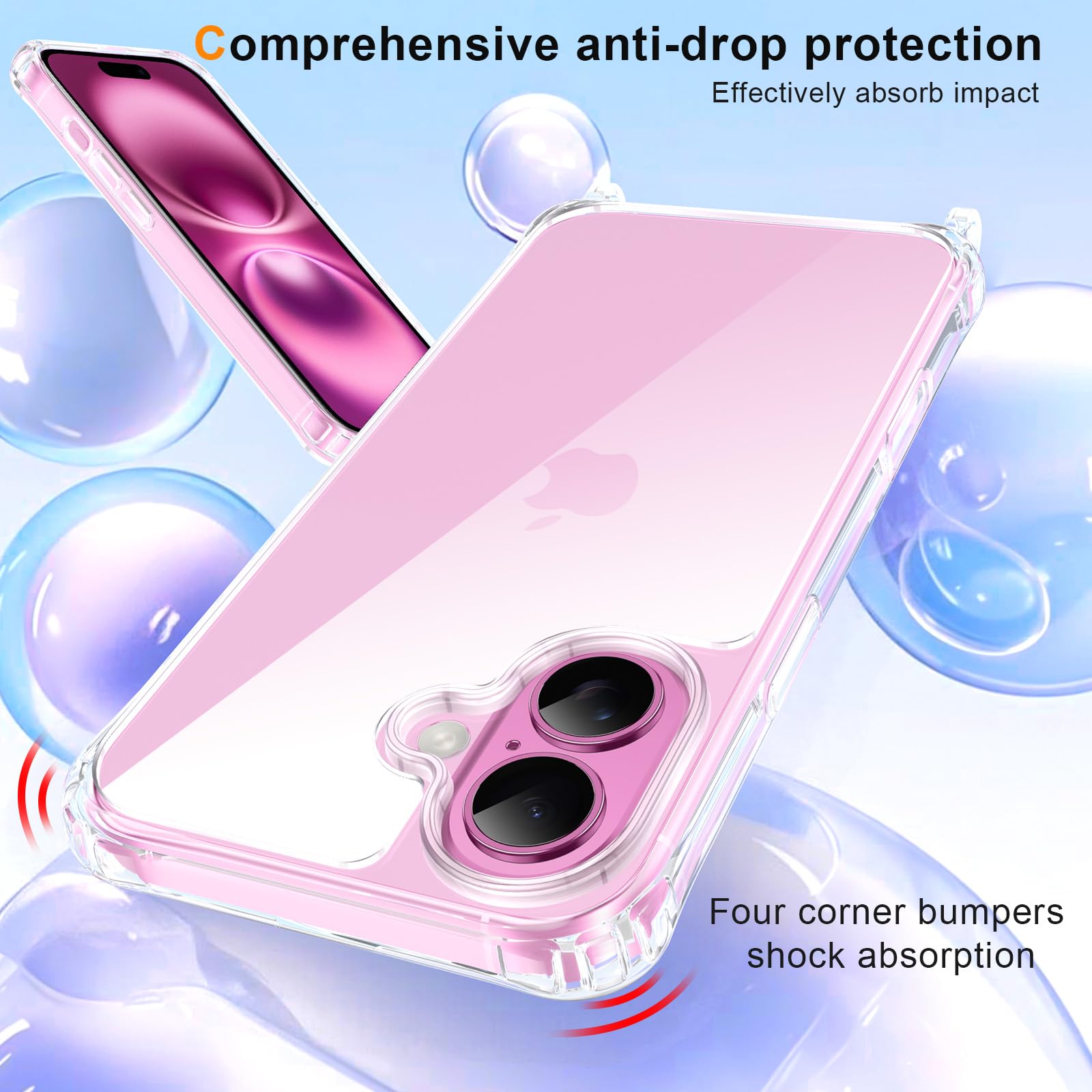 Nupcknn Coque Pour IPhone 16 Pro Max Avec Cordon, Transparente Anti-Jaunissement Coque Antichoc Housse Collier Réglable Téléphone Étui Portable Lanyard Case Protection Complète Cover
