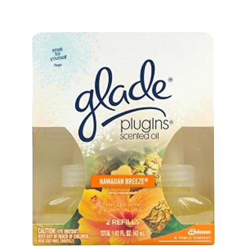 Glade Plugins - Recambio de aceite perfumado, brisa hawaiana, 2 unidades