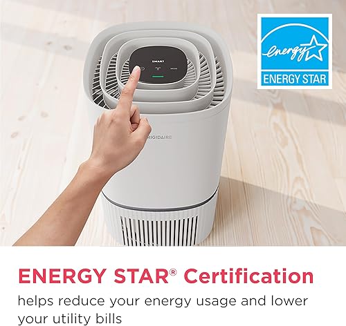 Miniatura 6 de Frigidaire Purificador de aire HEPA PureA300 para dormitorios pequeños, cubre hasta 850 pies cuadrados, filtración de 3 etapas, certificación Energy