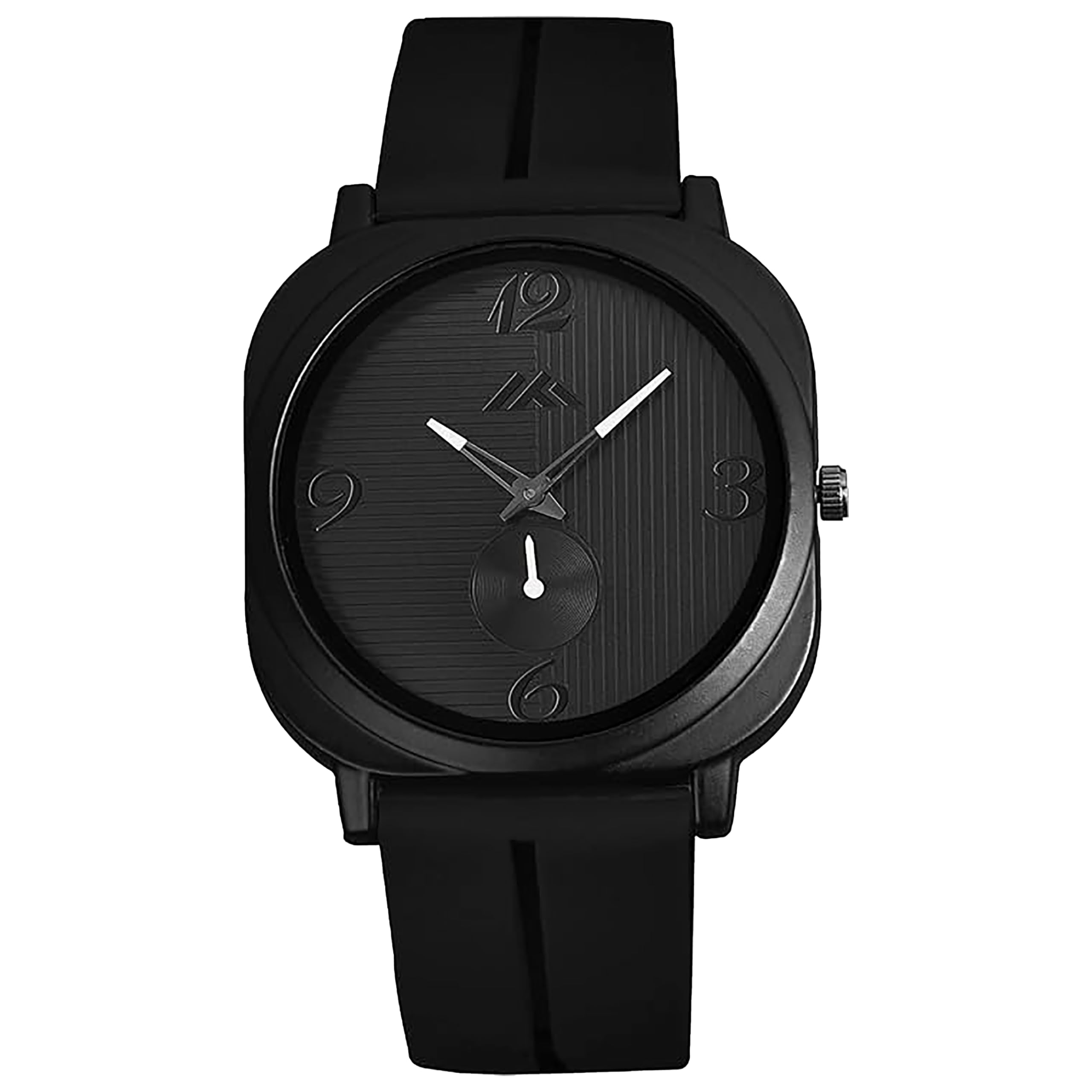 axlyn Men’s Black Analog Watch with Red Hands | Stylish Matte Finish Silicone Adjustable Strap | Quartz Movement | Scratch-Resistant Glass | Gift for Men-picture-25