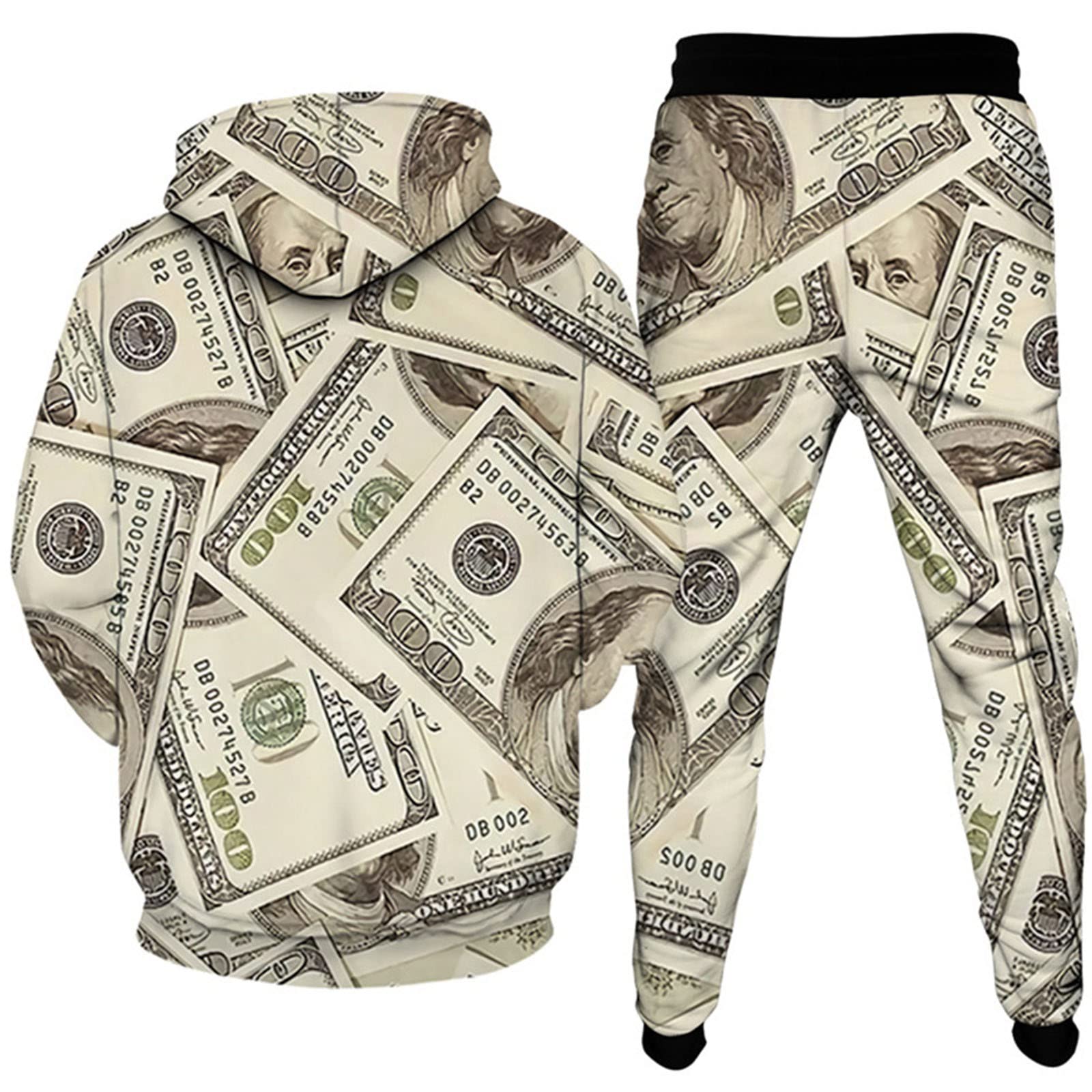 Stampa 3D Uomini Tute Donne Con Cappuccio Sportswear Hoodies+Pantaloni Jogger 2 Pz Set Primavera Autunno Moda Vestiti, 1, XXXL