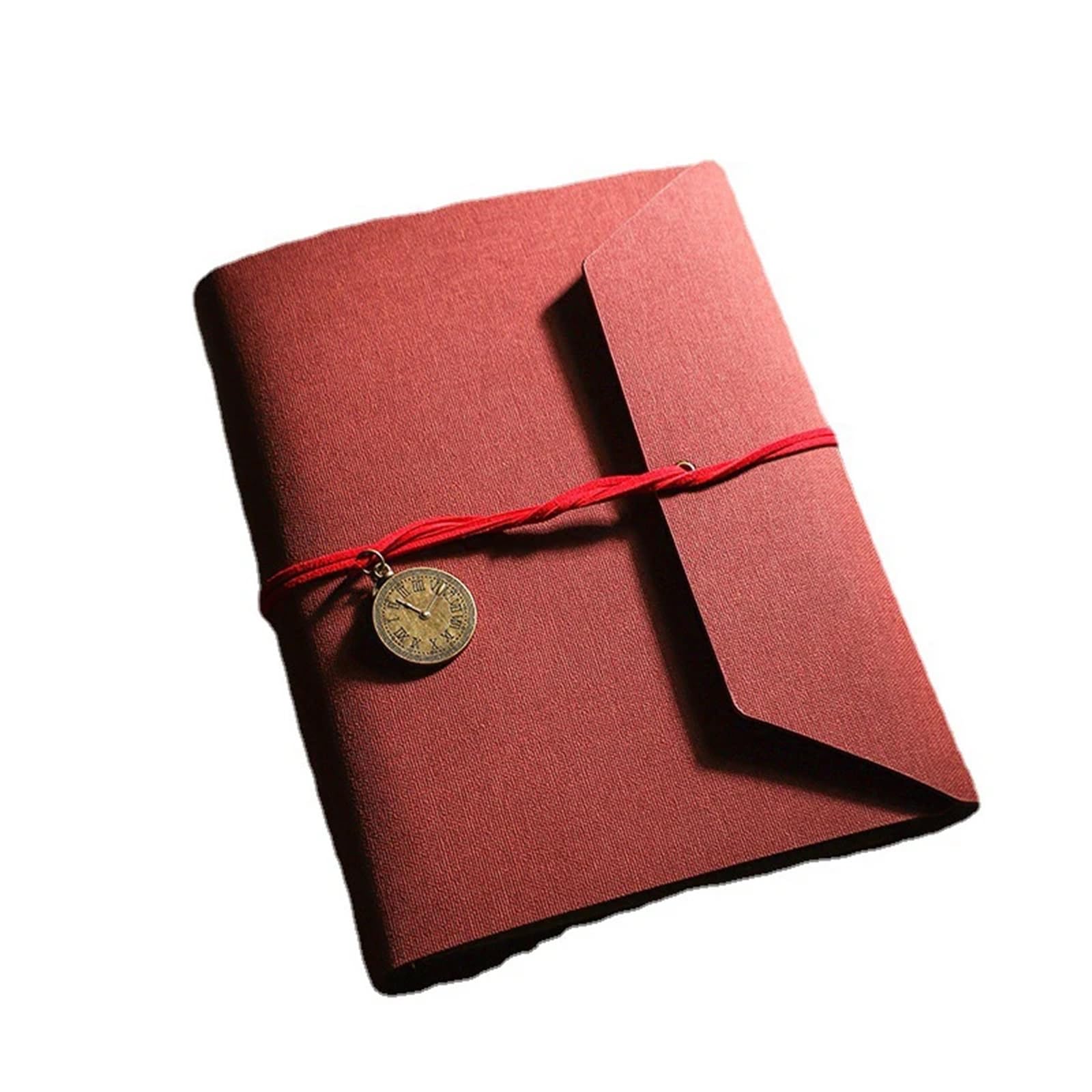 áLbum De Fotos Álbum de fotos laminado hojas sueltas, almacenamiento postales recibos DIY, libro, cuaderno, estuche for, álbum crecimiento, regalos graduación(Red)