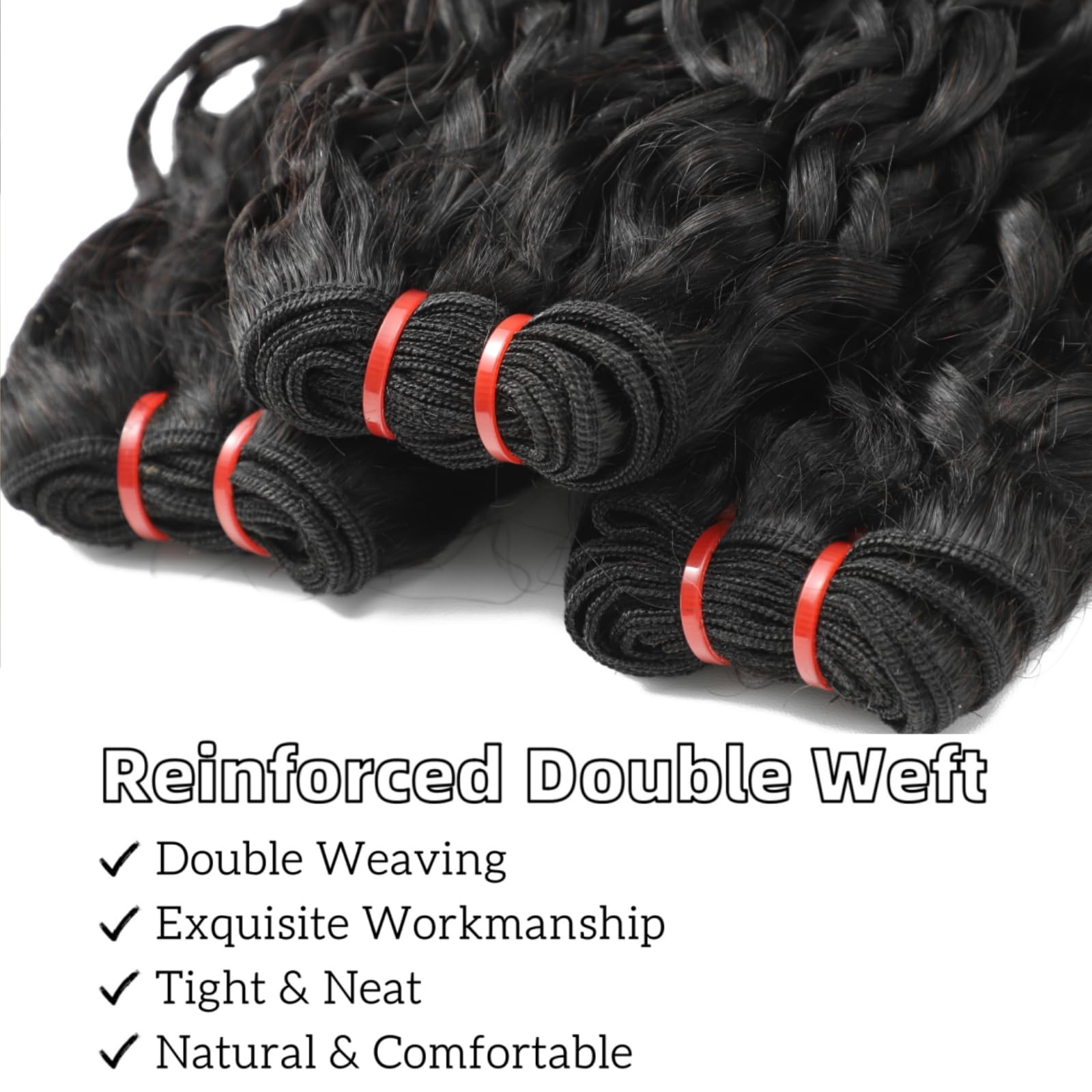 Natural Black Burmese Curly Human Hair Bundles