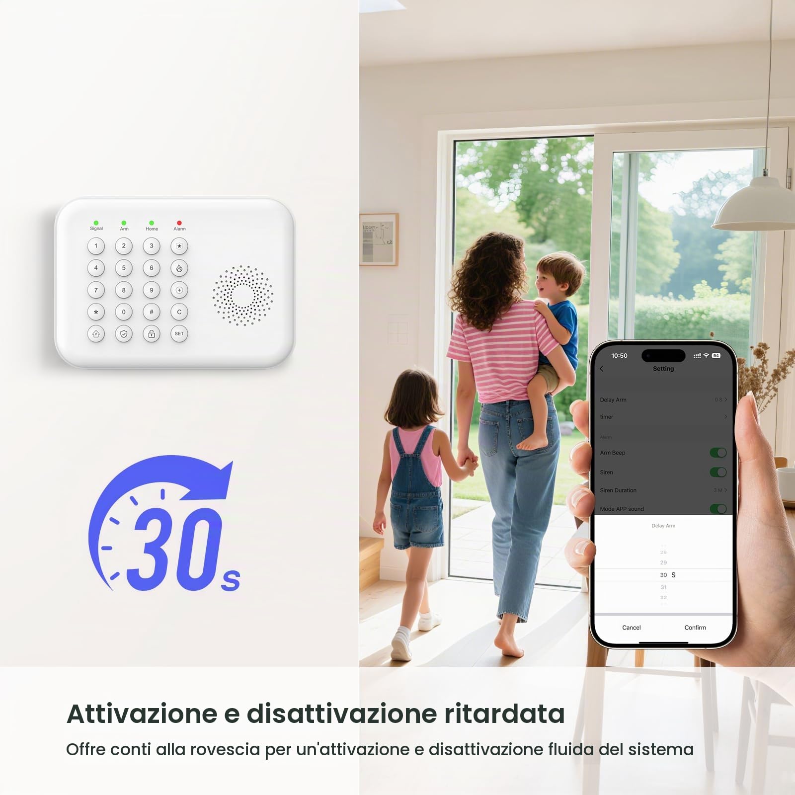 4G + WiFi Sistema di Allarme, Antifurto, 13 Pezzi, Allarme Casa senza Fili con Avvisi APP, Sensori Porta e Finestra, Rilevatore di Movimento, Telecomandi, Compatibile con Alexa e Google Assistant