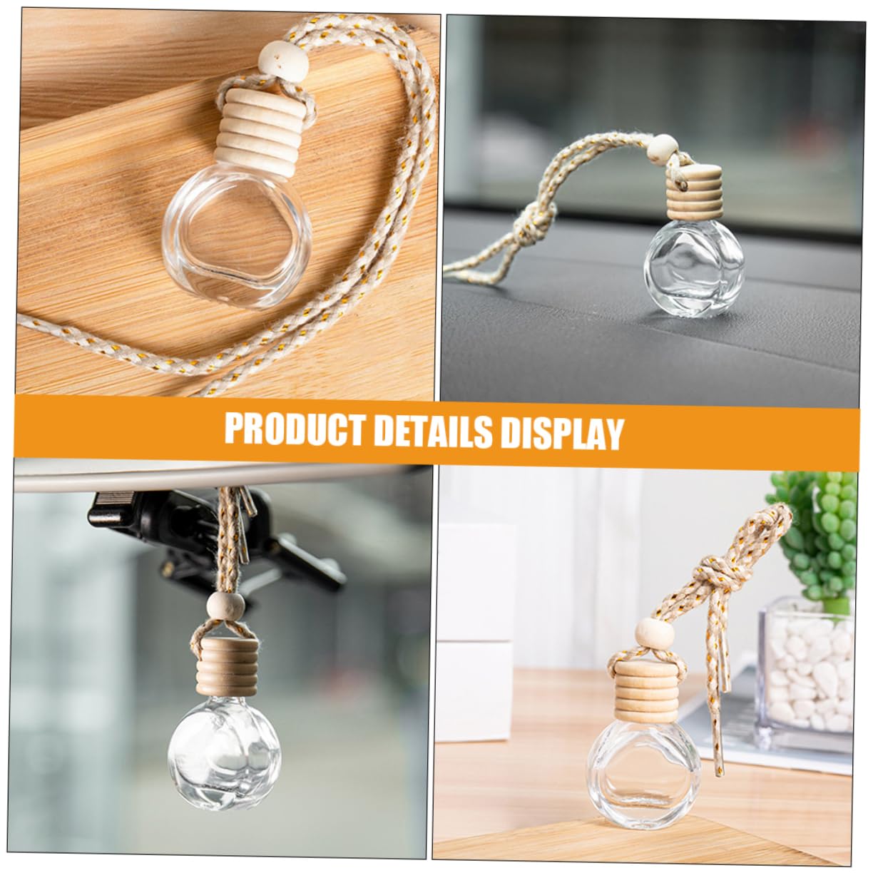 ABOOFAN 5 Set Di Accessori Per Auto Diffusori Di Fragranze Per Auto Ciondoli Per Bottiglie Di Profumo Bottiglie Vuote Per Auto Per Diffusore 10 Pezzi * 5