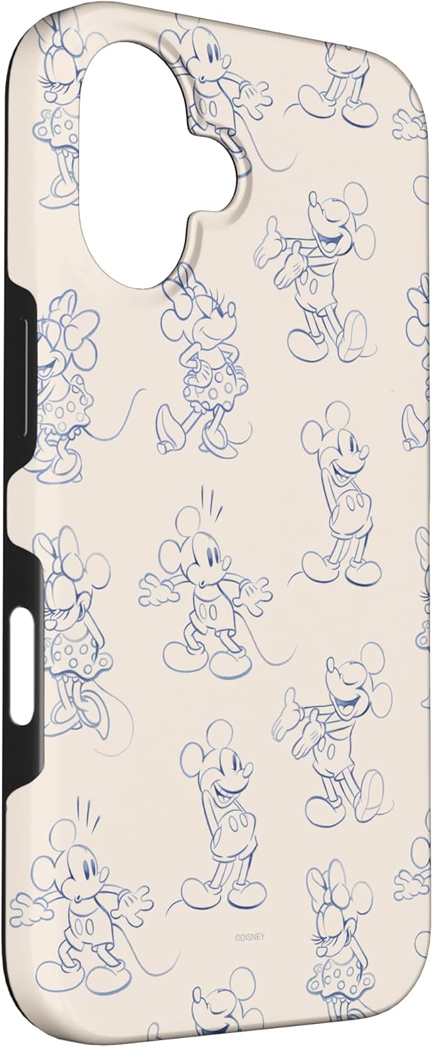 Disney Mickey and Minnie Mouse Retro Vintage Art Reactions Case for iPhone 16