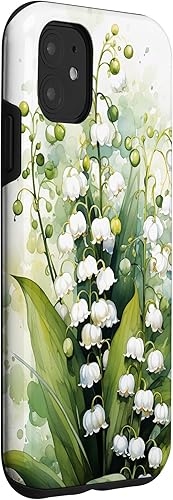 Vista 18 de Funda de fondo para iPhone 13 Pro Beautiful Lily of the Valley Watercolor