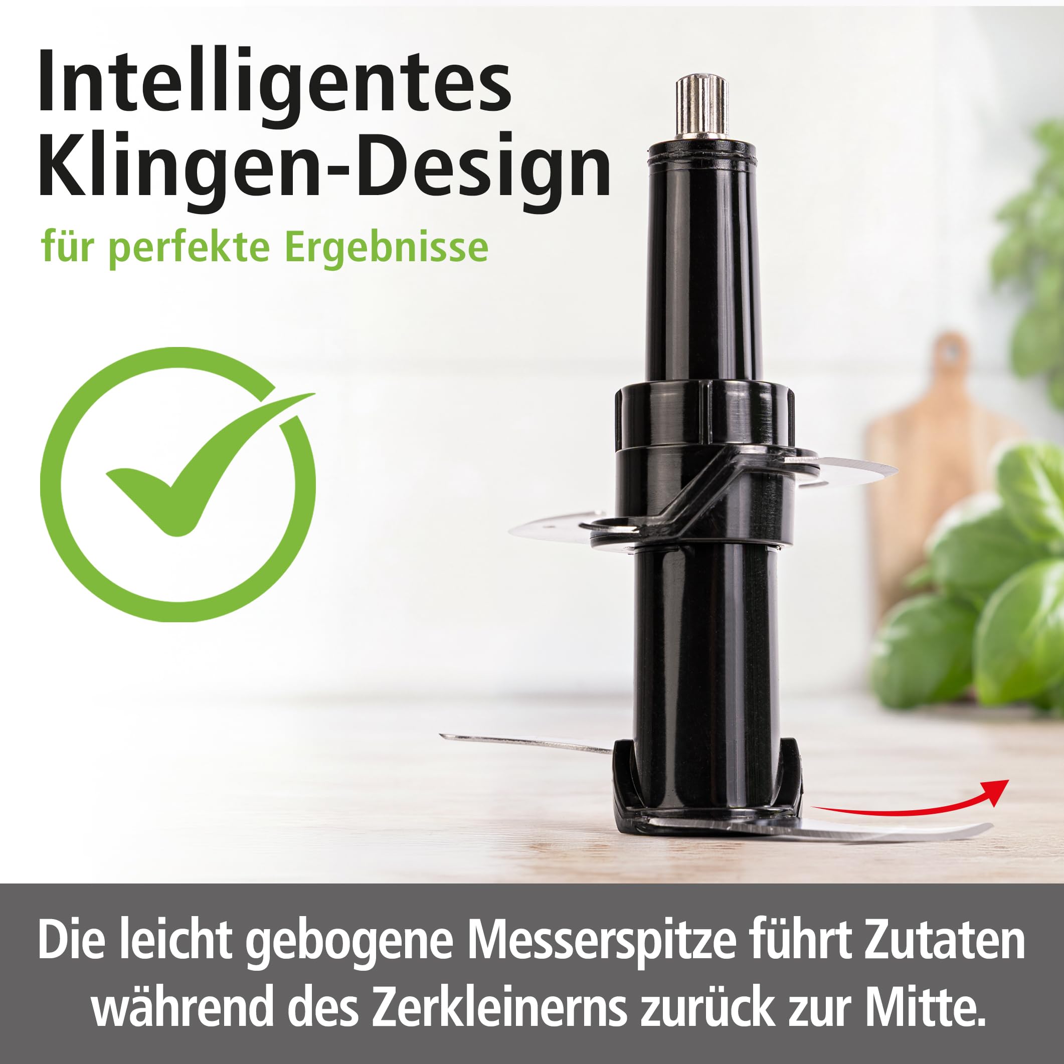 ROMMELSBACHER Multi Zerkleinerer MZ 500 500 Watt Edelstahl 1,5 Liter Glasbehälter schwarz Chrom
