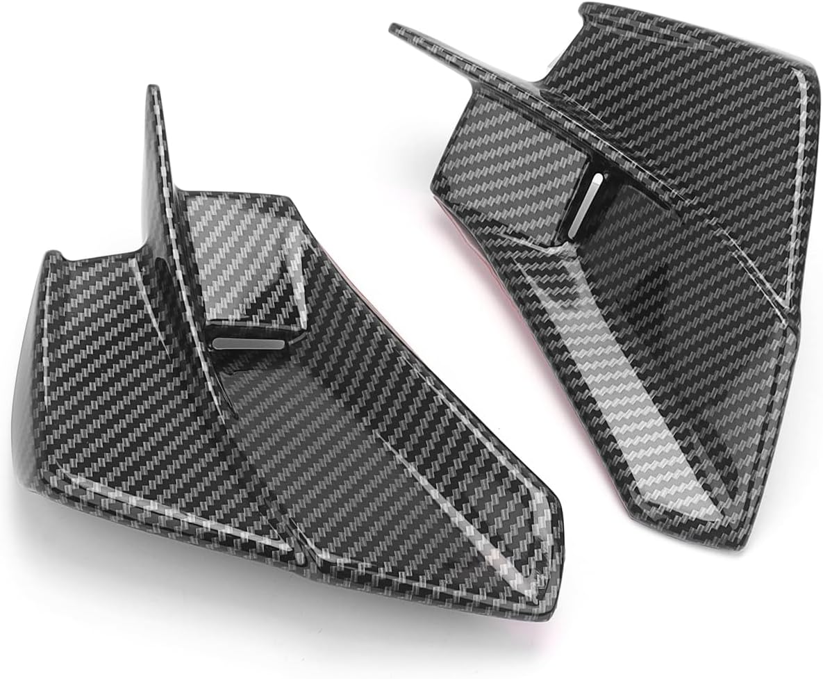 Motorcycle Winglets Wind Deflector Fairing Kits for Kawasaki Ninja ZX-4RR ZX-4R ZX-25R 2019-2024 Winds Spoiler Trim Exterior Adhesive Accessories (Carbon Fiber Texture)