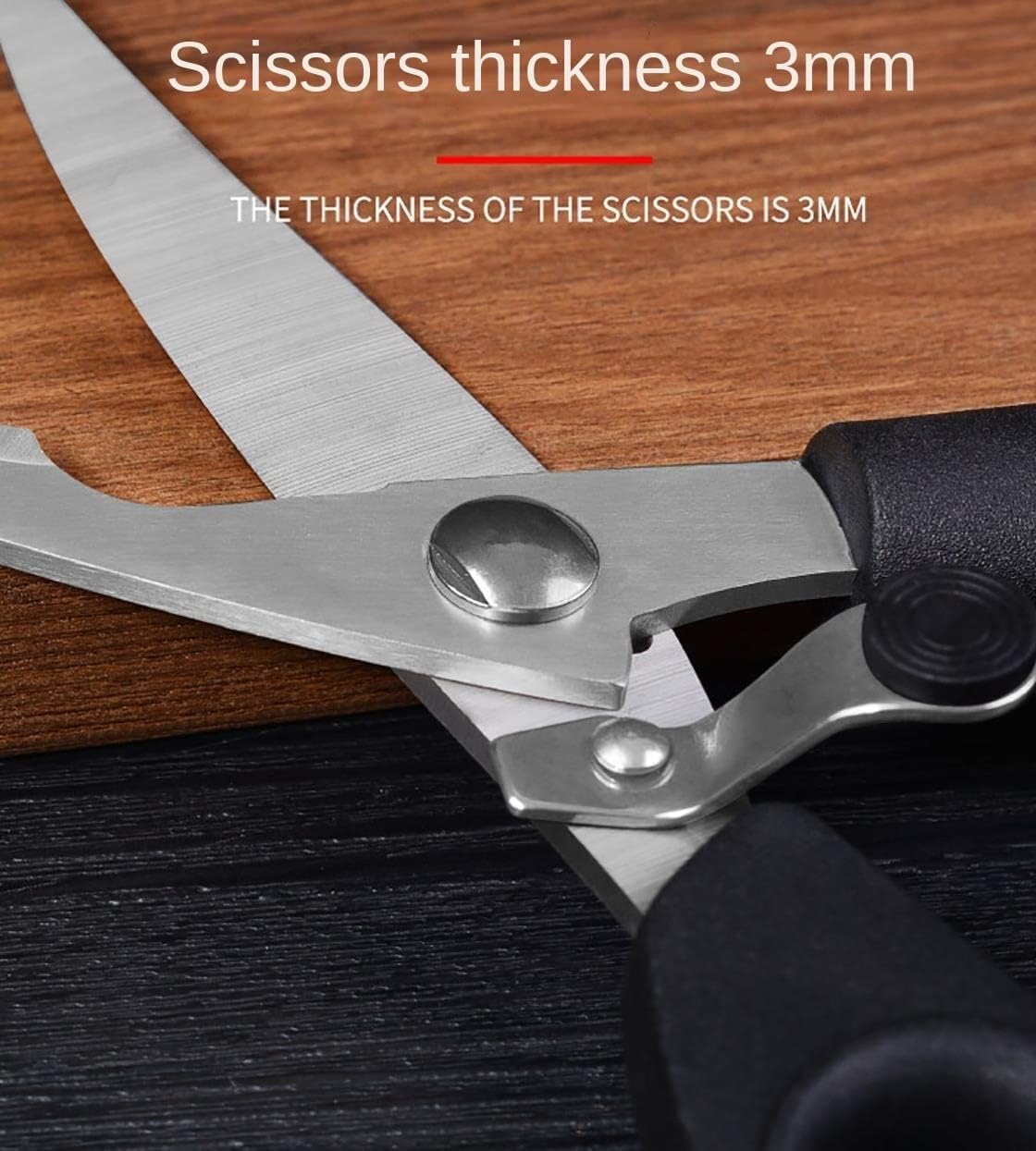 Kitchen Scissors Professional Stainless Steel Kitchen Scissors Strong Bone Scissors Vegetable Scissors