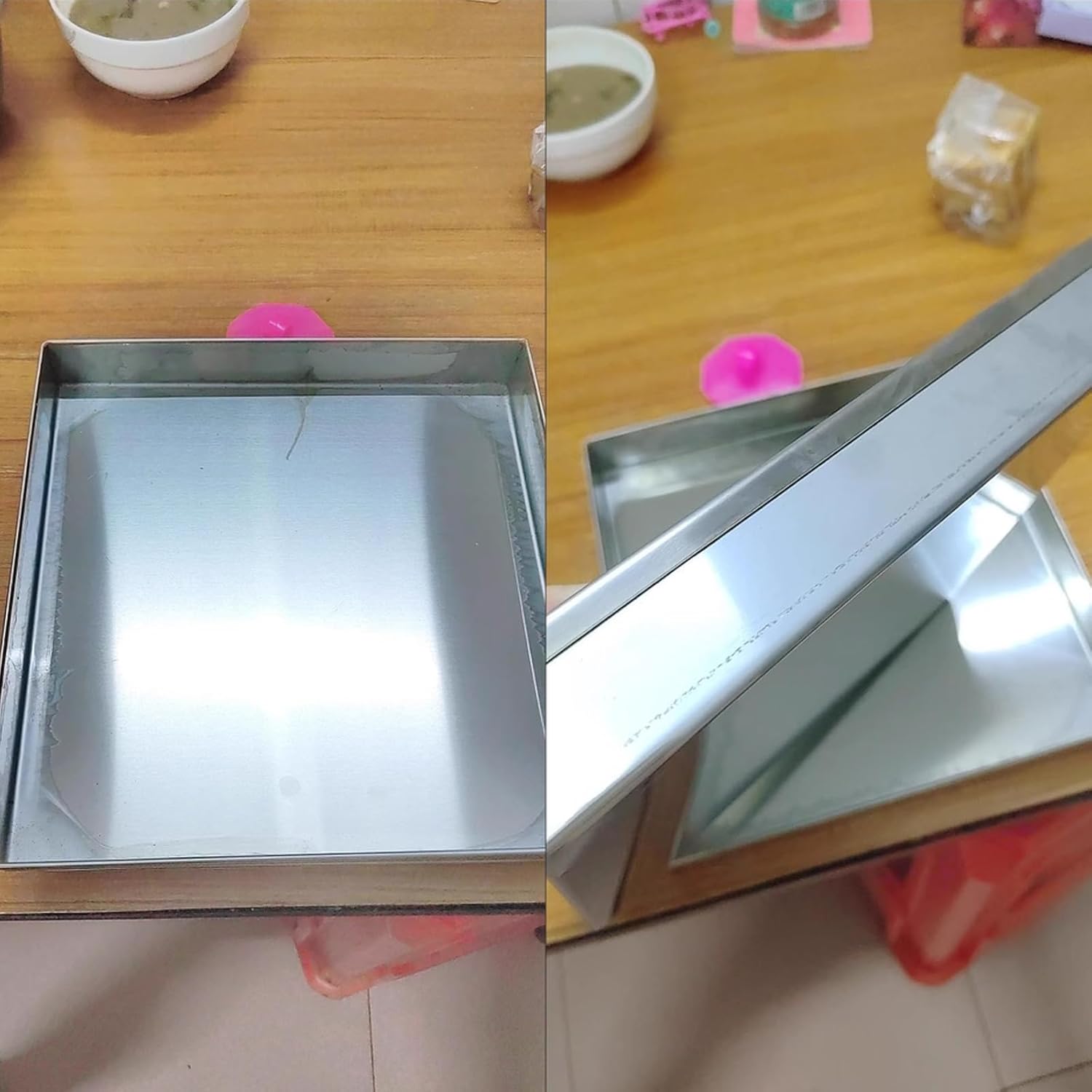 304 Stainless Steel Oil Drip Tray for HVAC, 0.8mm Drain Pan Replacement for Dog Crate, Prevents AC Water Leakage, 100x30cm (39x12in) Drip Pan Solution