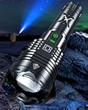 Super Bright Rechargeable Flashlight High Lumen 2000.001 Waterproof Tactical Powerful Led Flashlight Battery Powered With 6 Mode Zoomable Fast Charge, Handheld Flashlight For Camping Caving Emergency