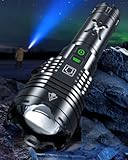 Super Bright Rechargeable Flashlight High Lumen 2000&period;001 Waterproof Tactical Powerful Led Flashlight Battery Powered With 6 Mode Zoomable Fast Charge&comma; Handheld Flashlight For Camping Caving Emergency