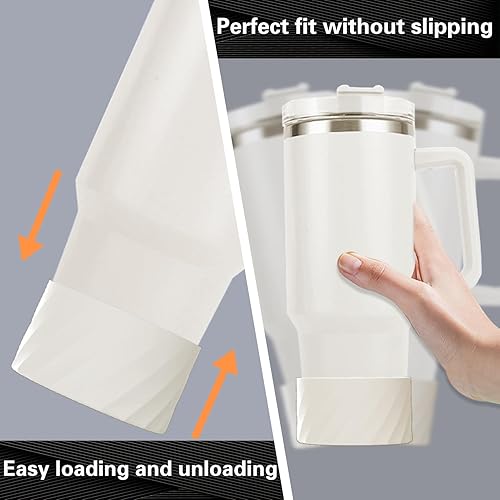 Miniatura 6 de Botas de silicona antideslizantes para Stanley Quencher H2.0 de 40 onzas, IceFlow Flip 20 oz30 oz e Hydroflask botellas de 12-24 onzas