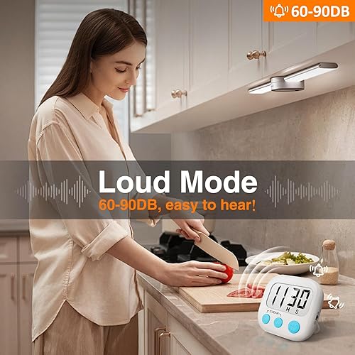 Miniatura 8 de Temporizadores de cocina con anillo fuerte digital para cocinar magnético verde