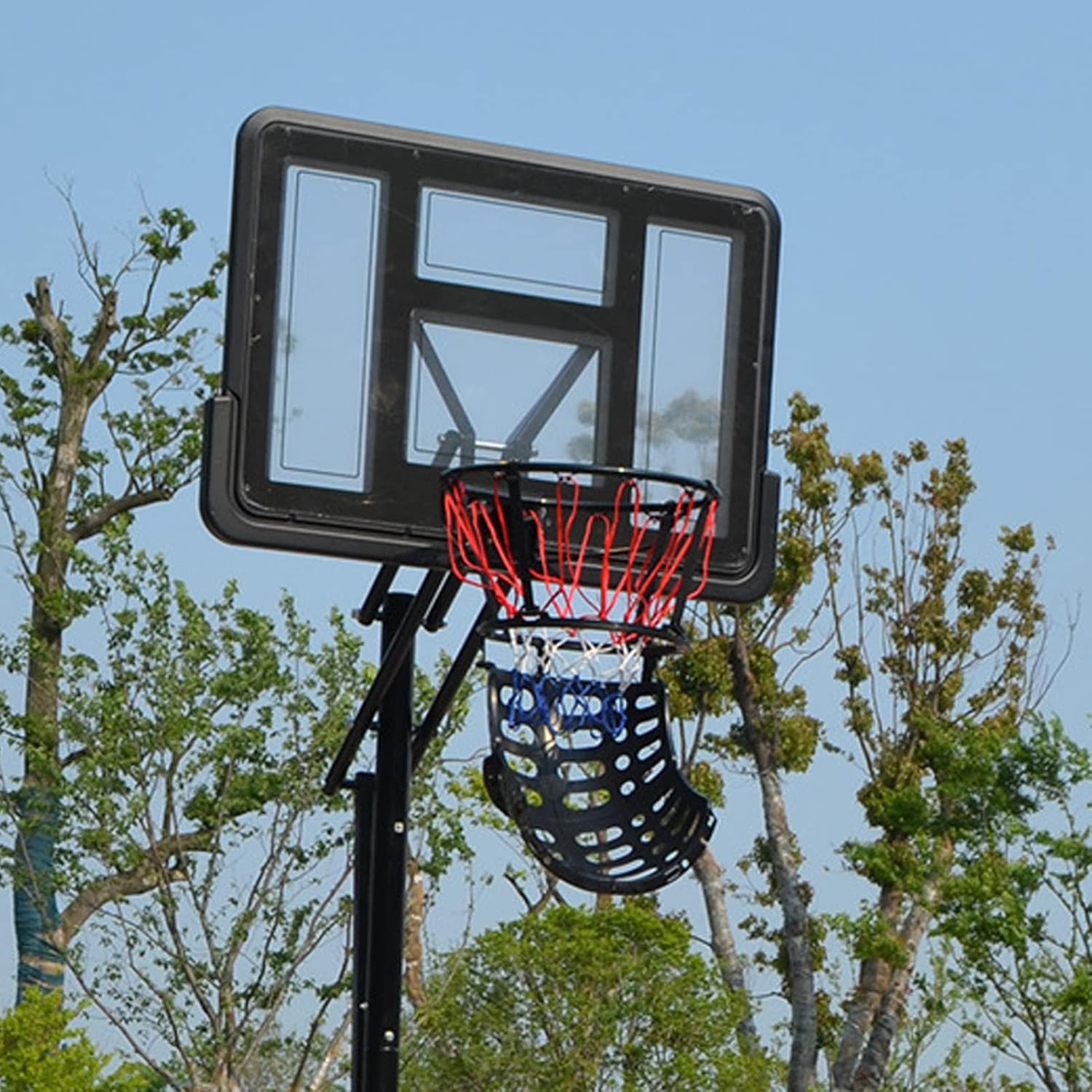 Ball Return System Wear-Resistant High Strength Convenient Basketball Hoop Ball Returning System for Basketball Black